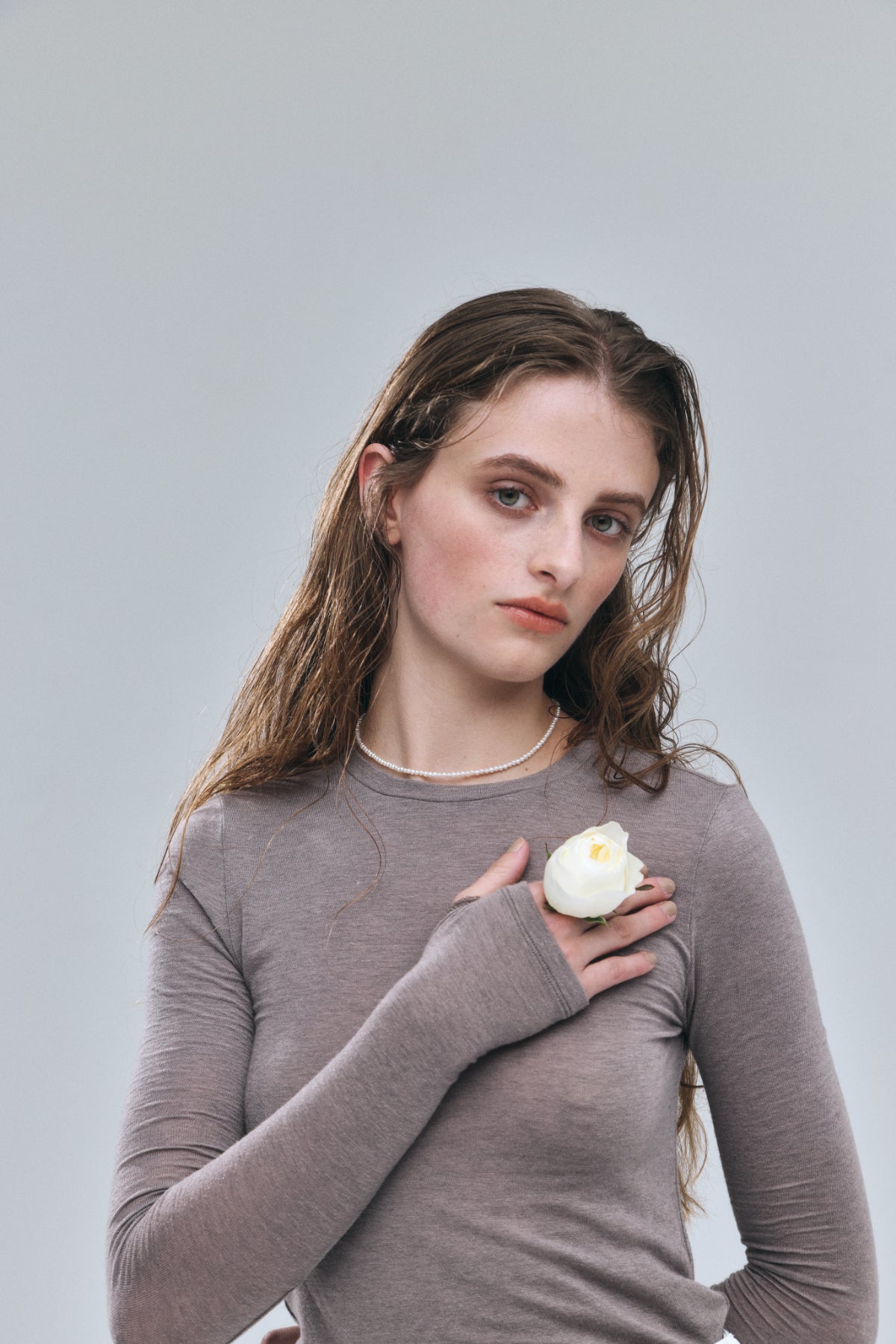 Crew neck Sheer Tops