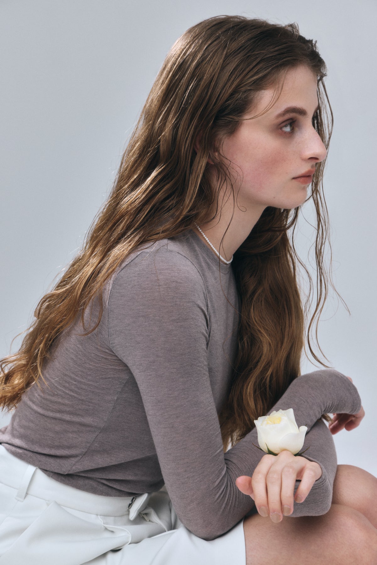 Crew neck Sheer Tops