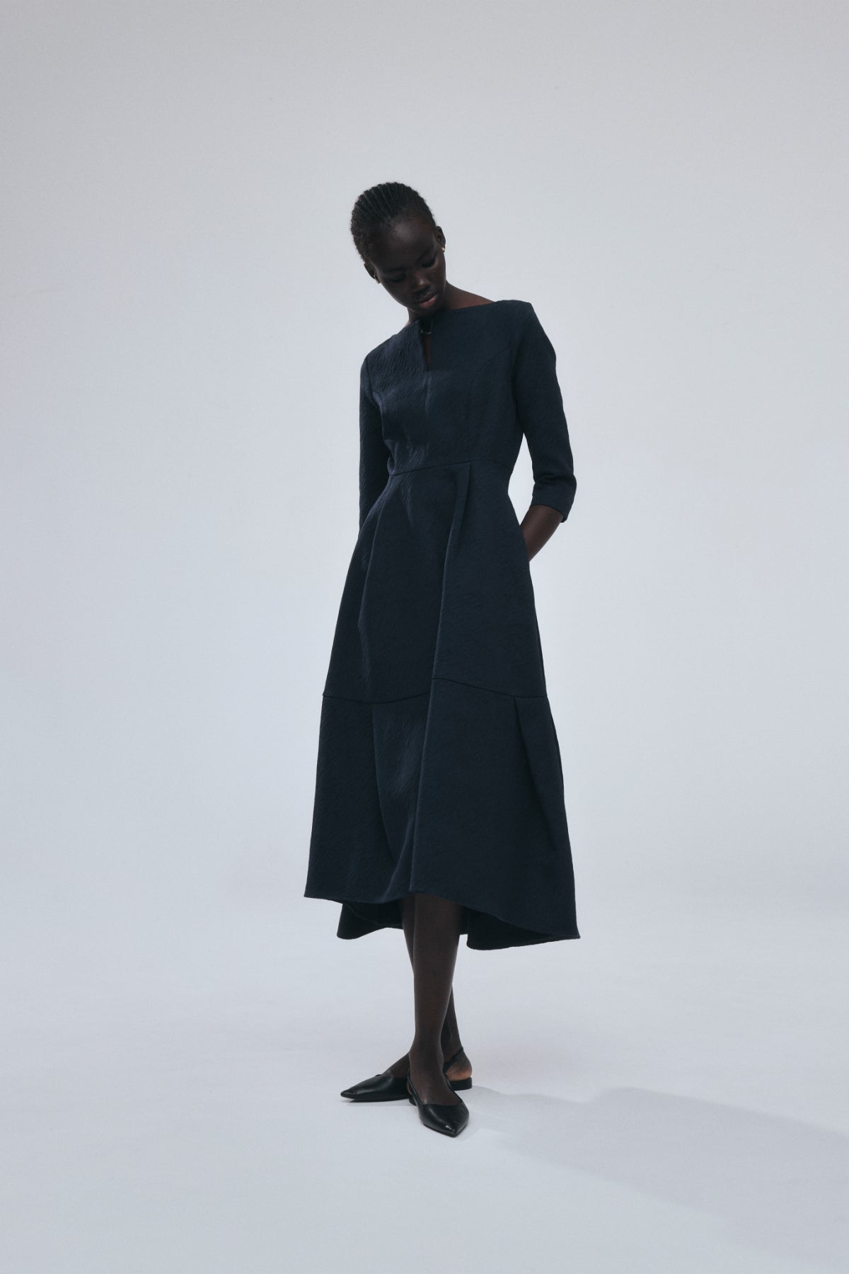 Keyneck Jacquard Dress