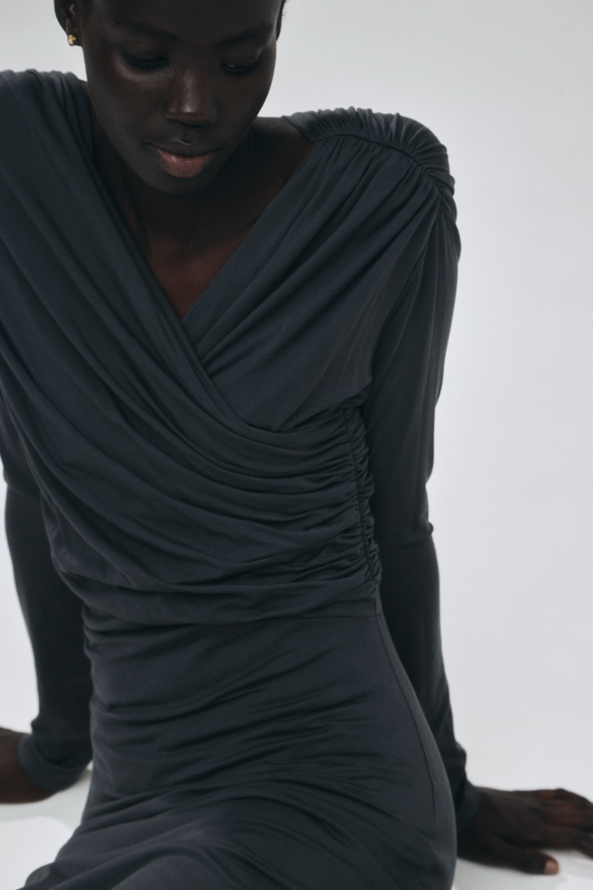 Cache-coeur Drape Jersey Dress