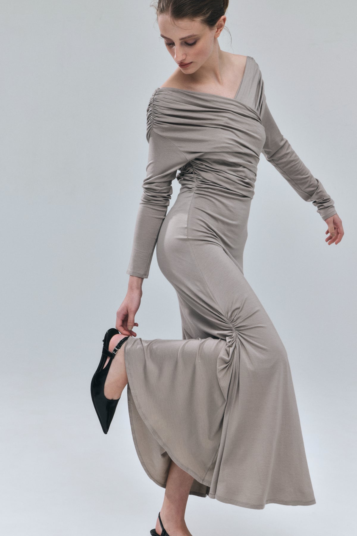 Cache-coeur Drape Jersey Dress