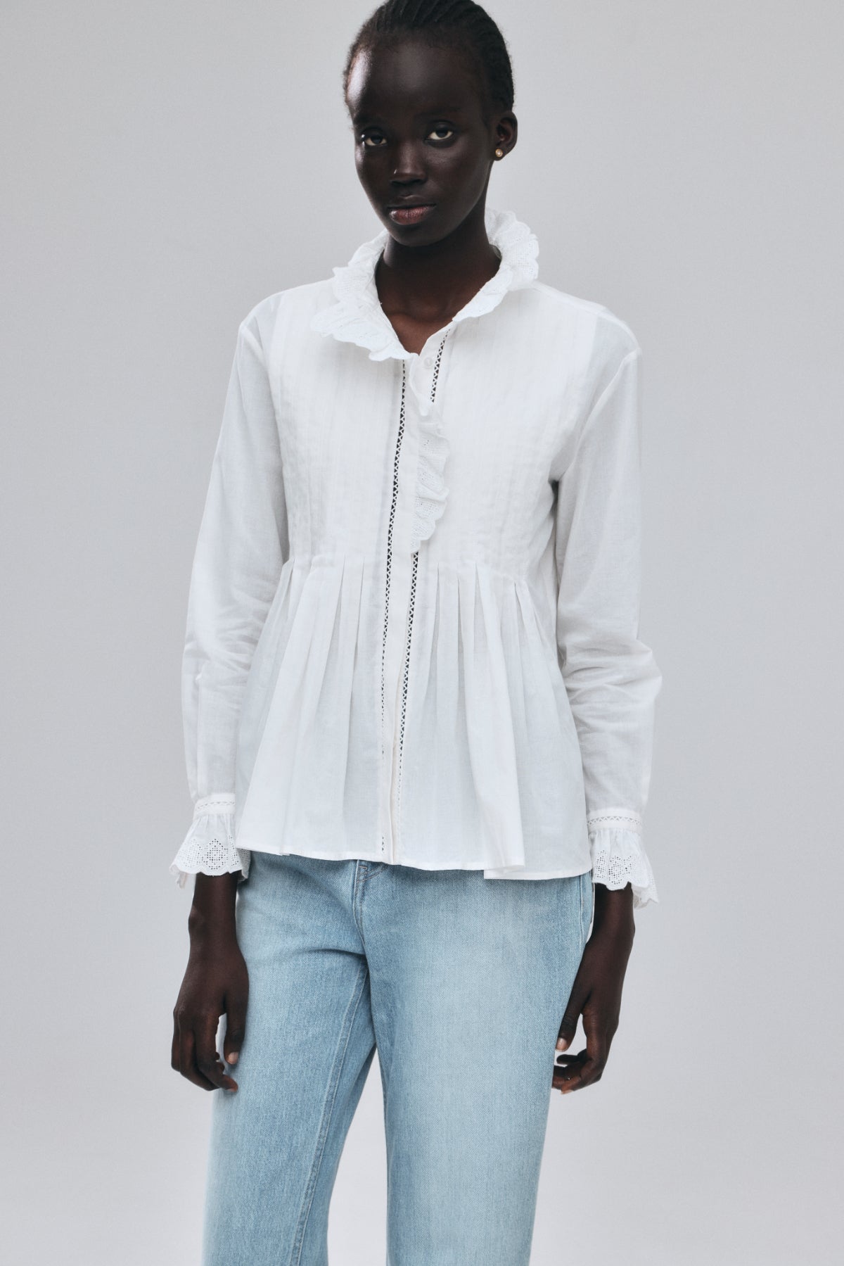 Geometric Lace Blouse