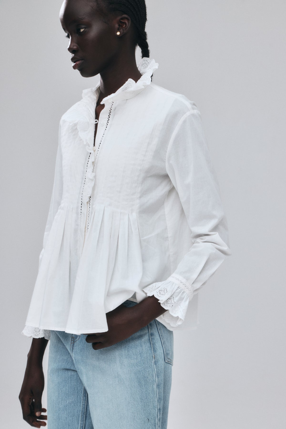 Geometric Lace Blouse