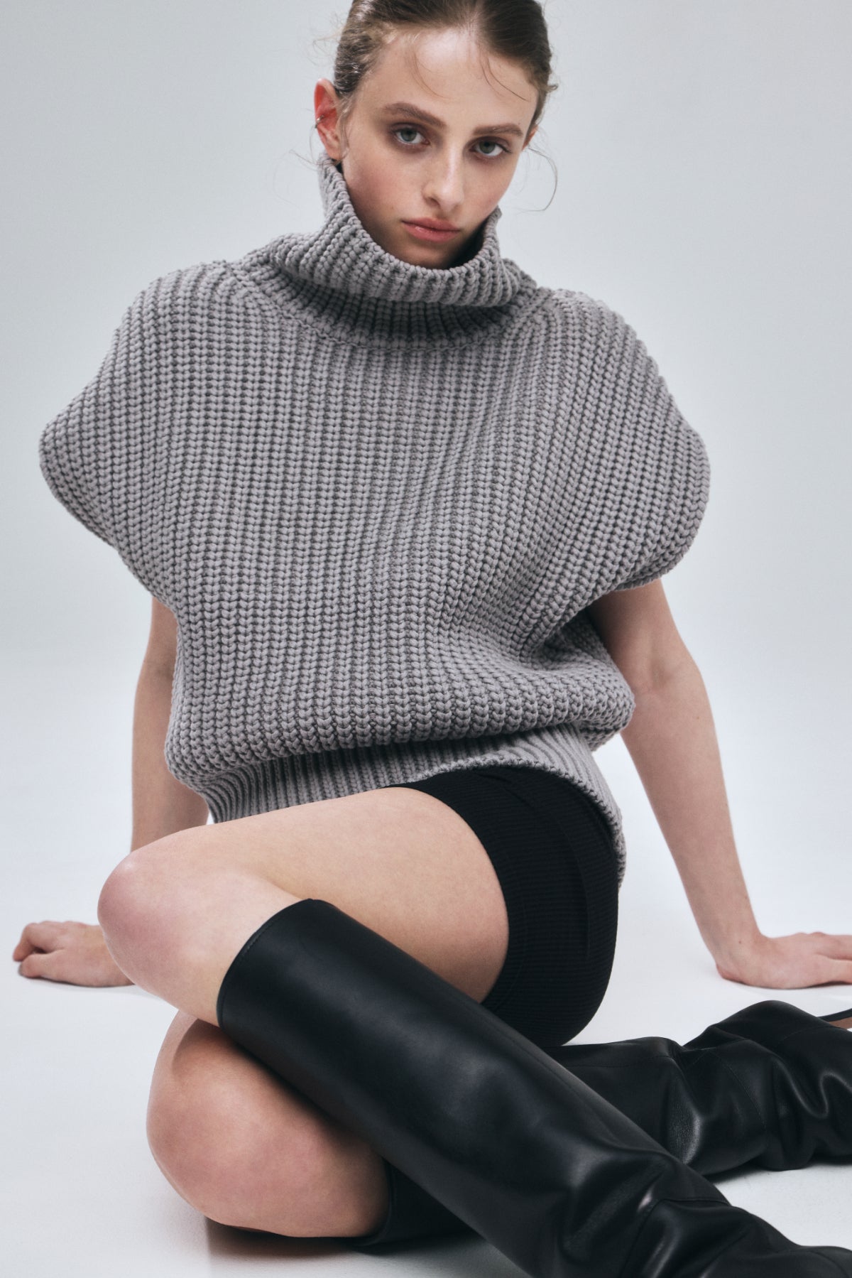 High-neck Knit Tops