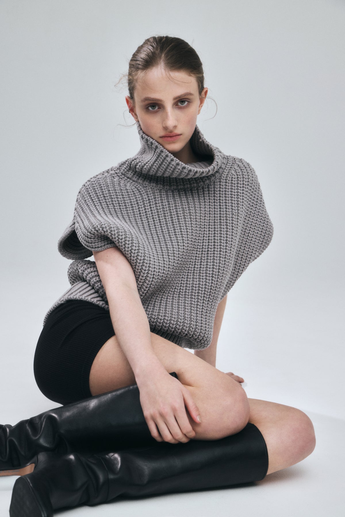 High-neck Knit Tops