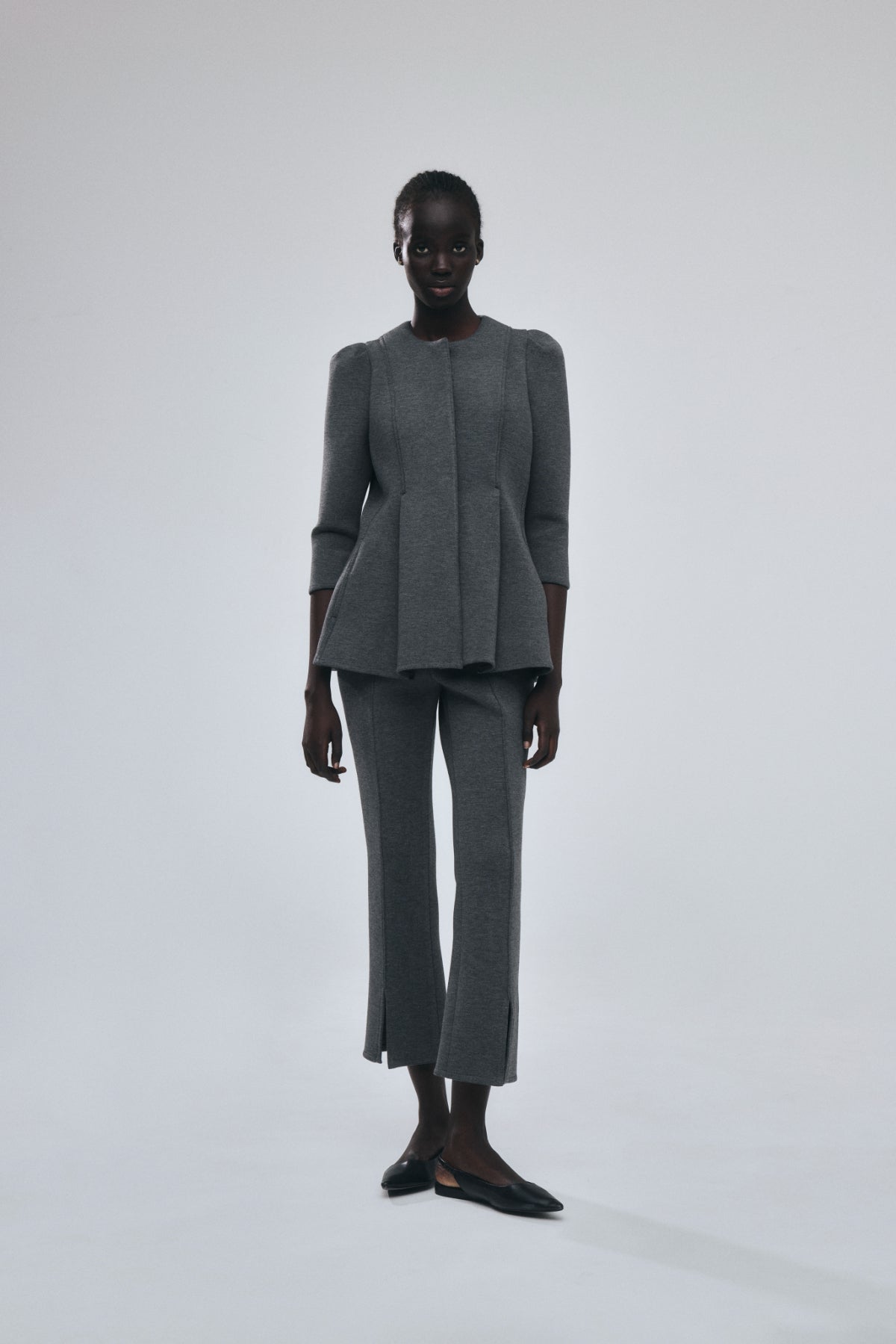 Double Knit Peplum Jacket