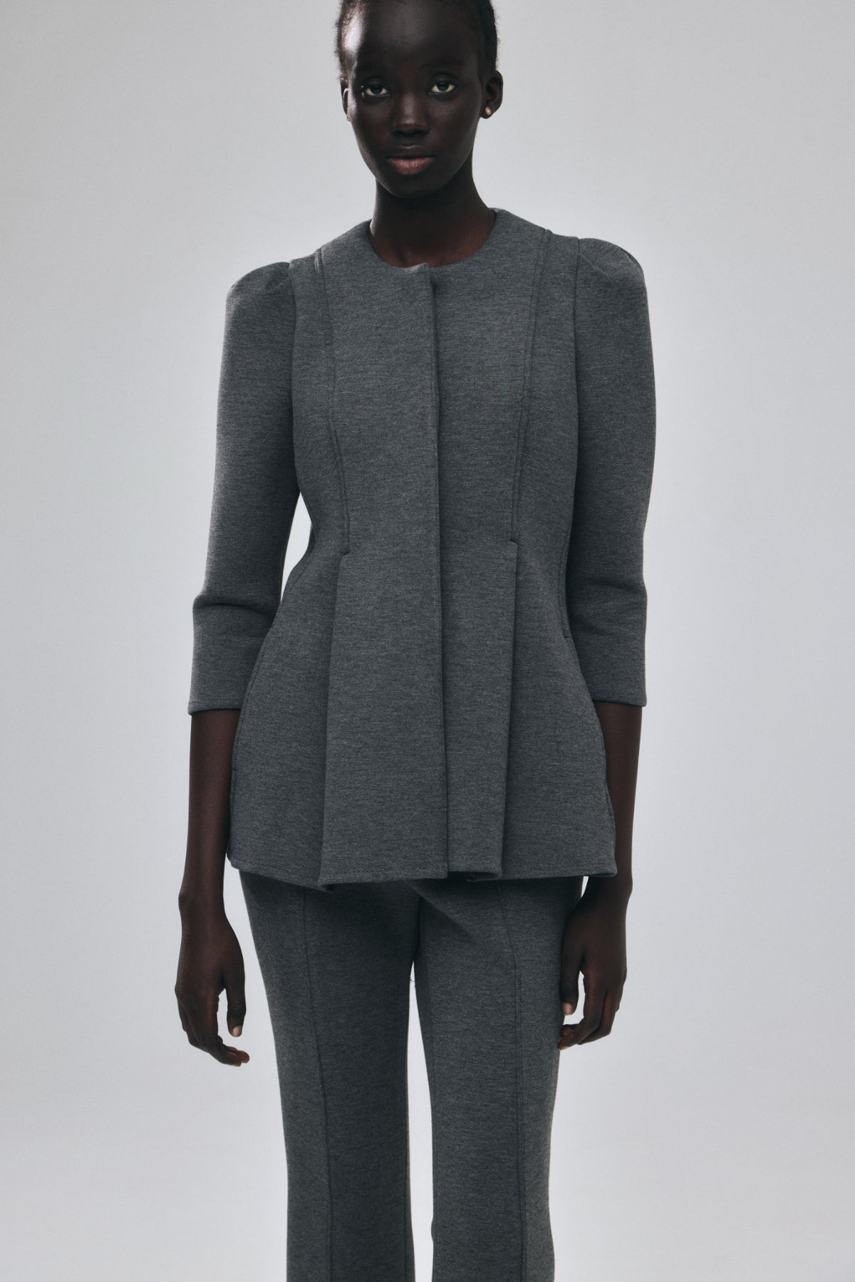 Double Knit Peplum Jacket