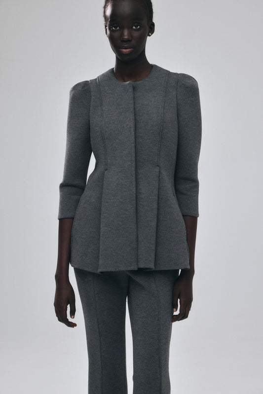 Double Knit Peplum Jacket