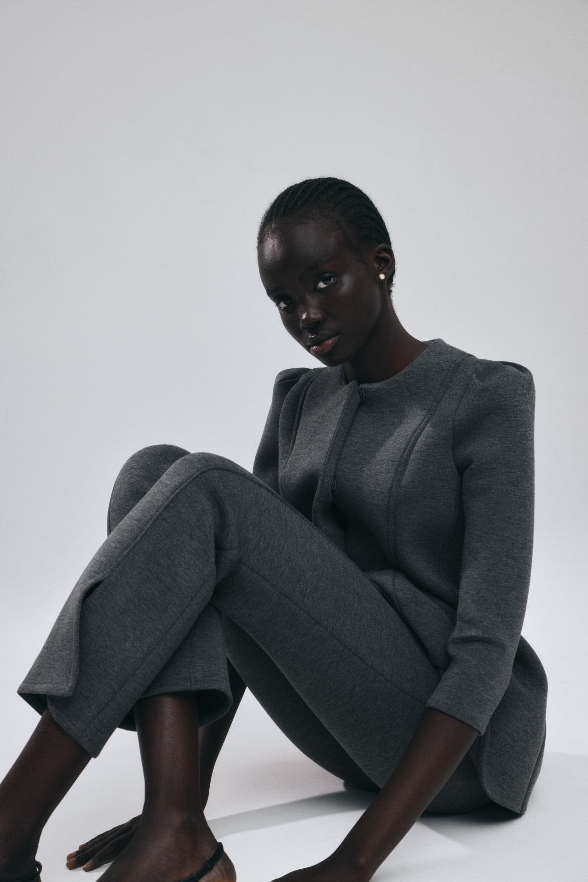 Double Knit Peplum Jacket