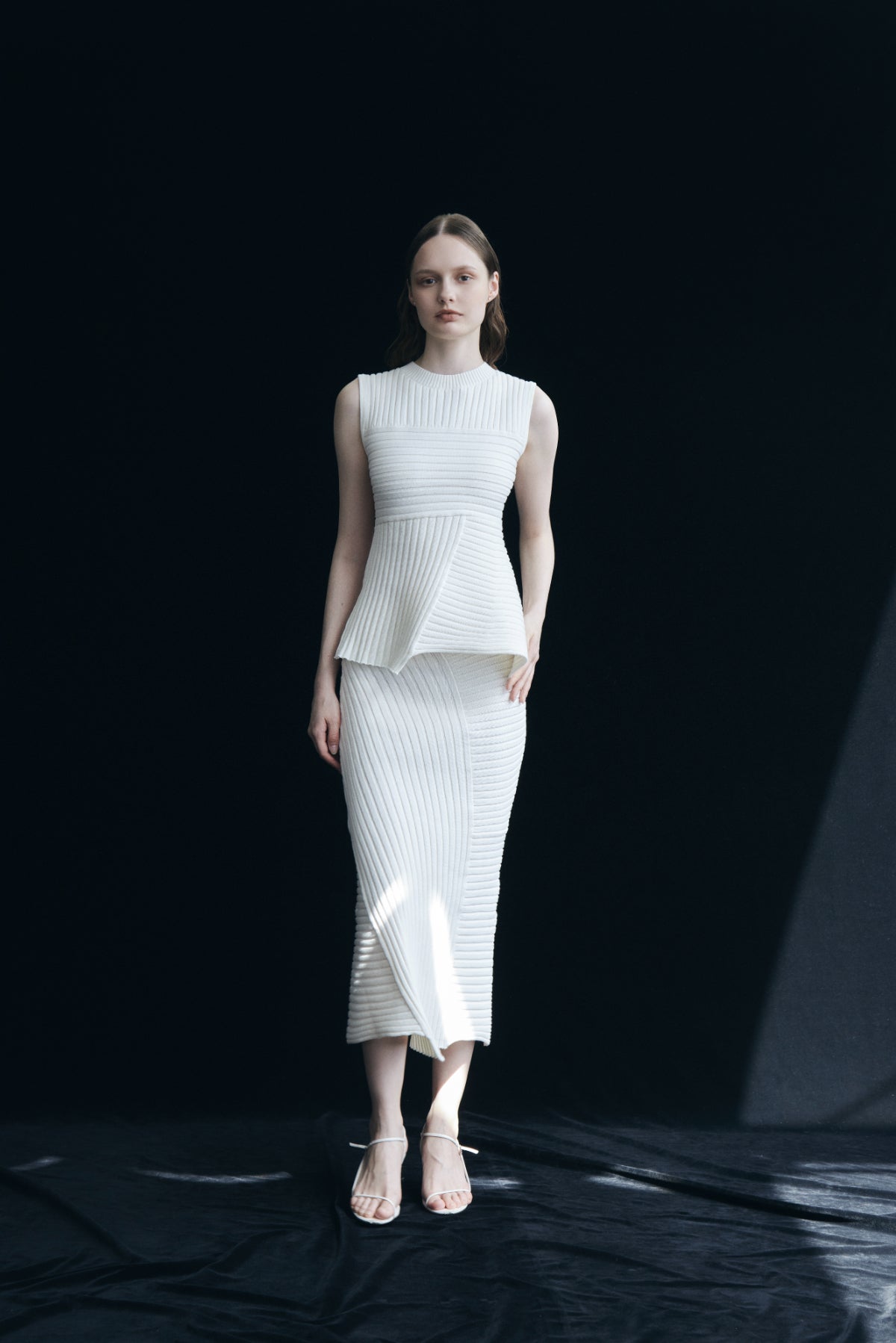Panel Rib Knit Skirt