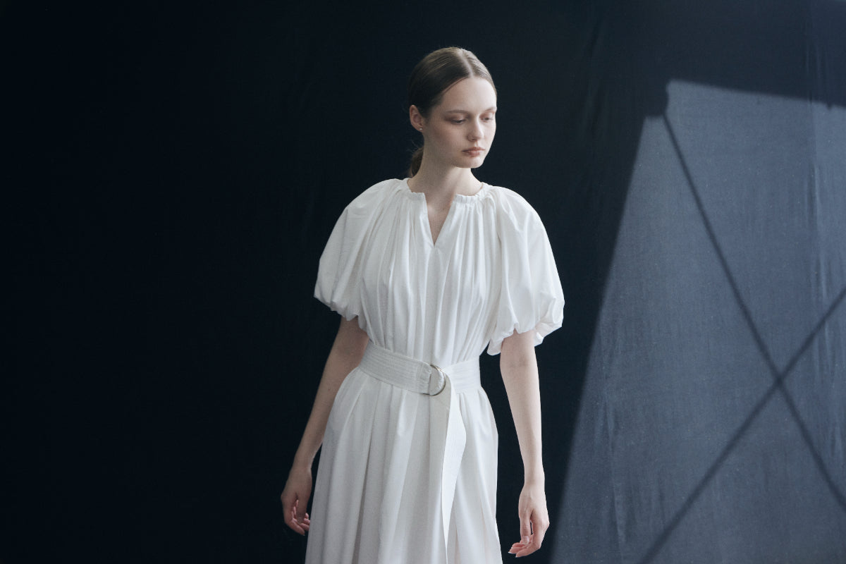 【再入荷】Balloon Sleeve Volume Dress