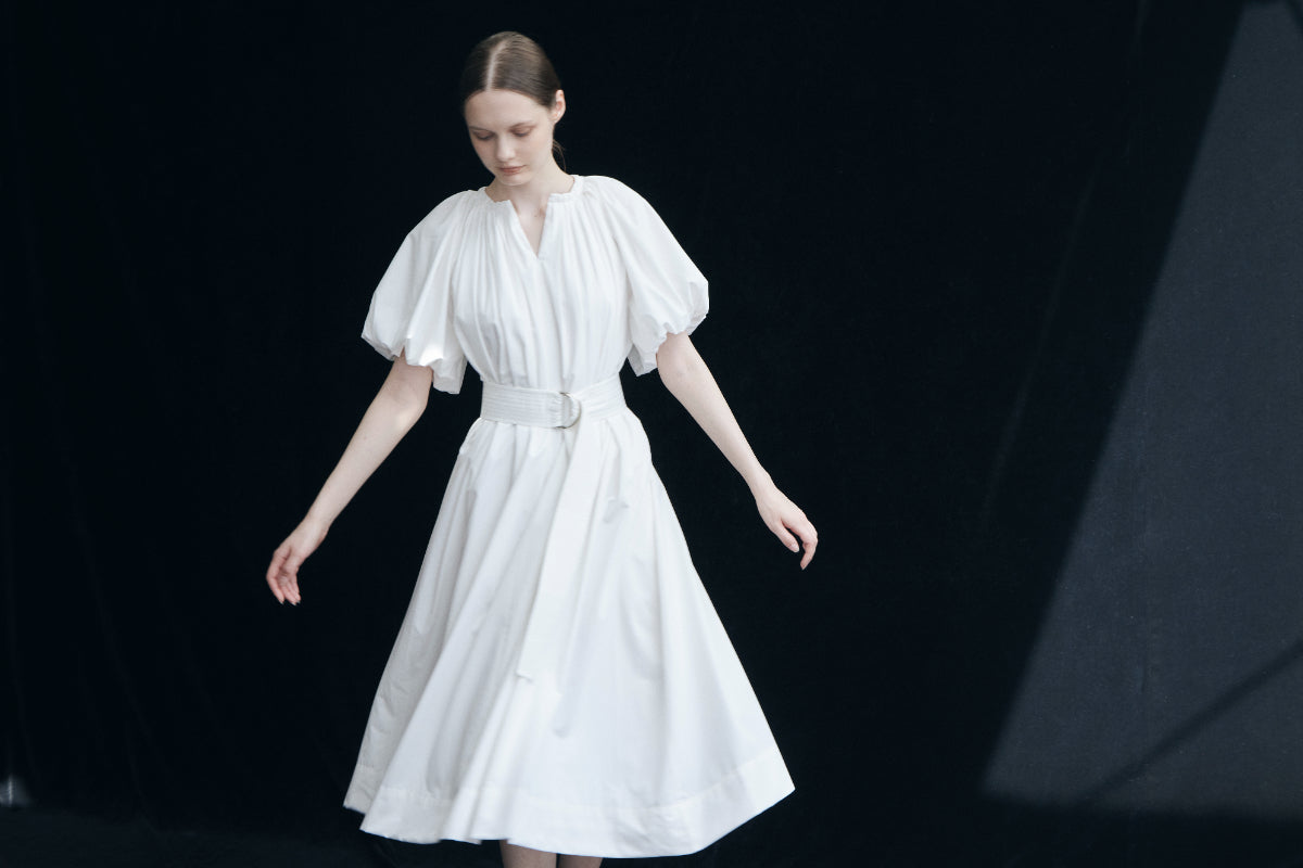 Balloon Sleeve Volume Dress