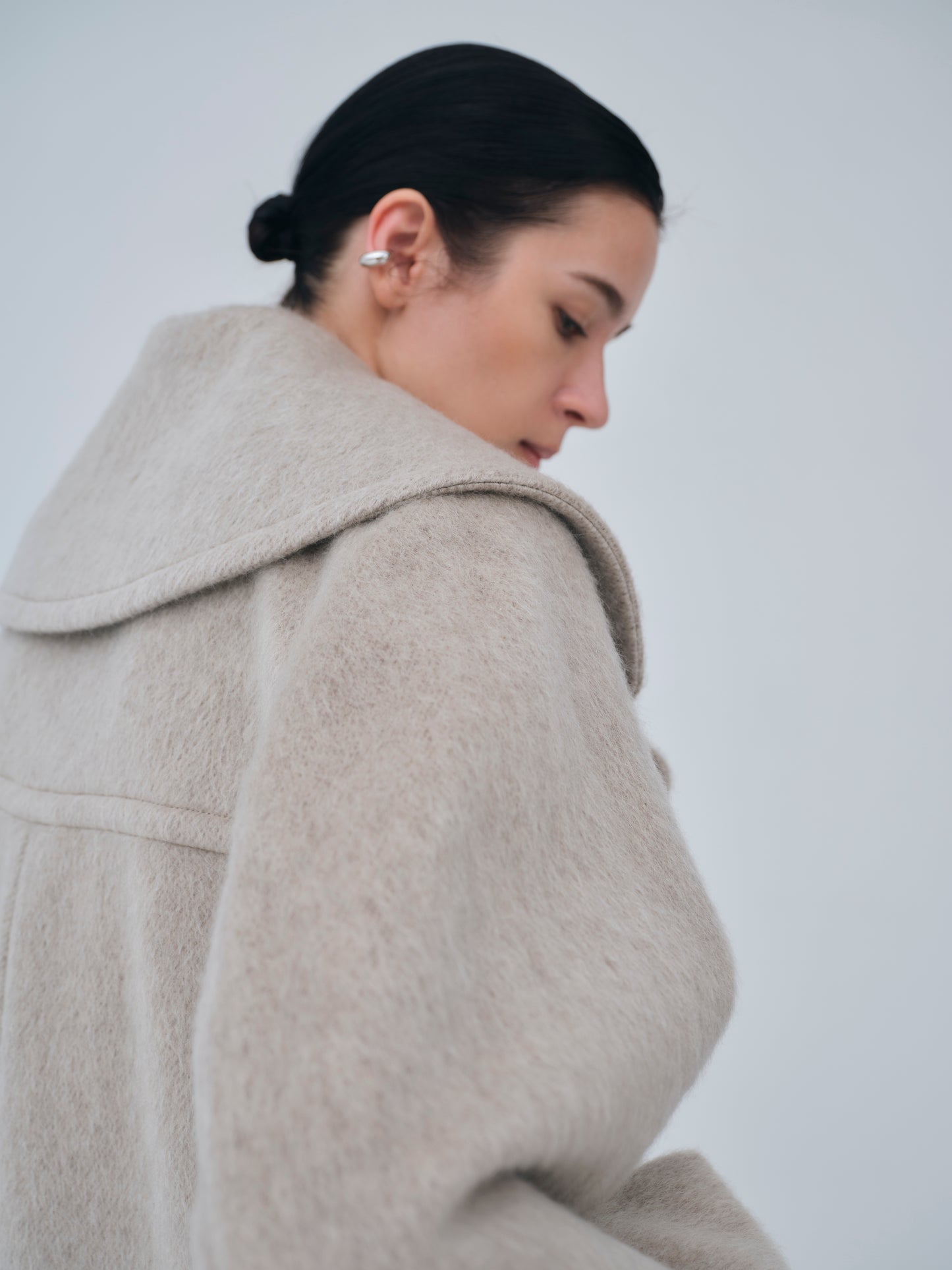 Signature Wide Lapel Mid Coat
