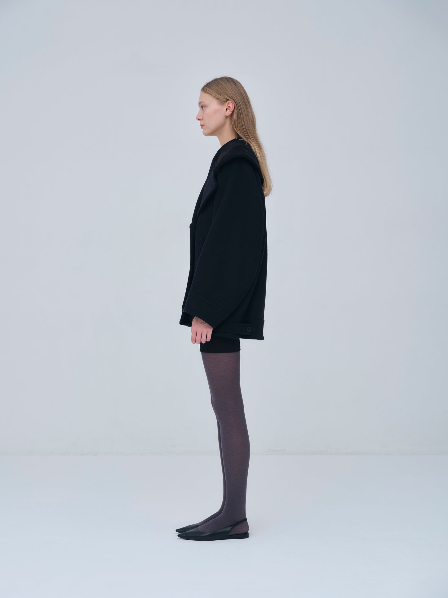 Signature Wide Lapel Mid Coat