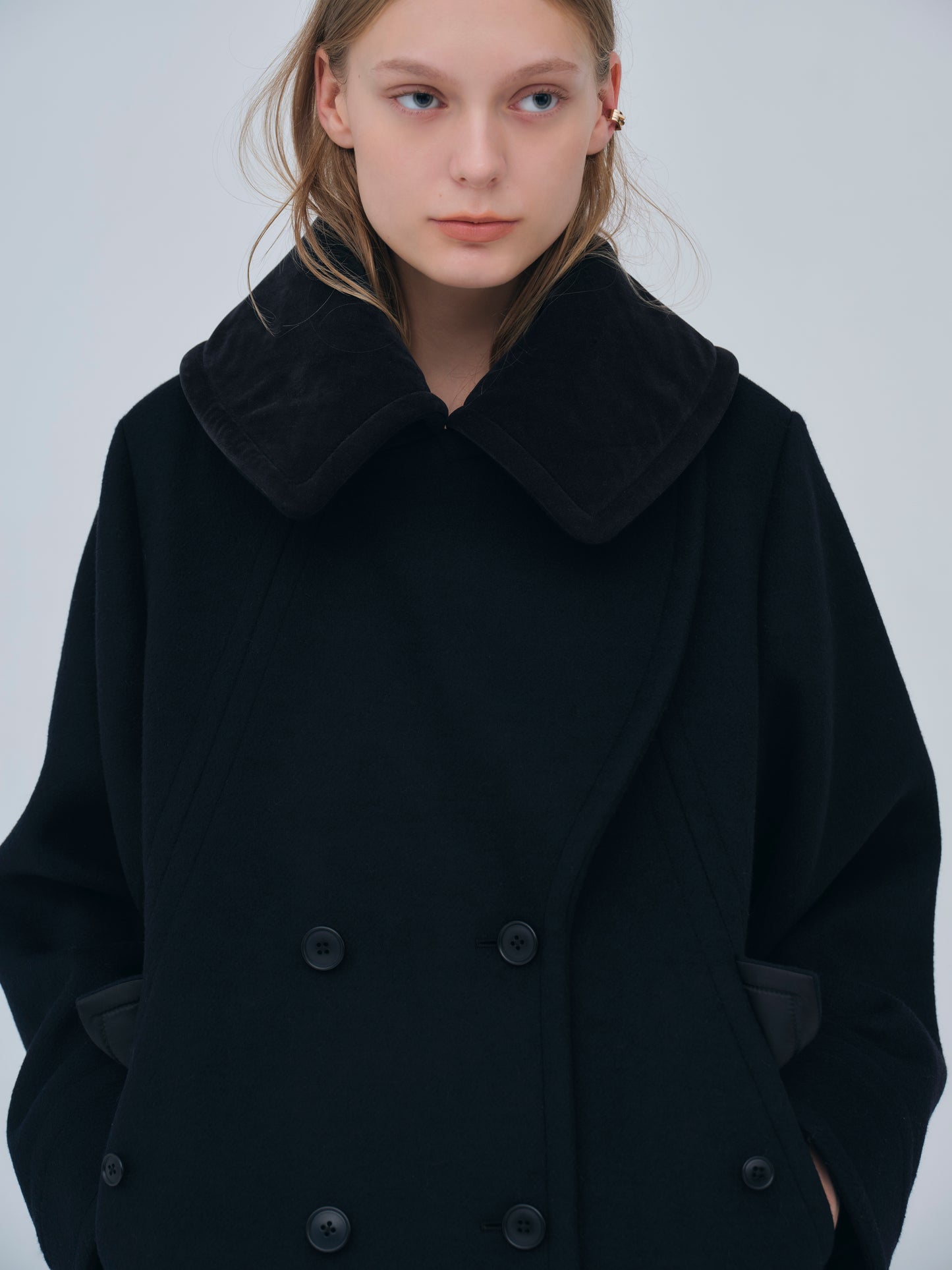 Signature Wide Lapel Mid Coat