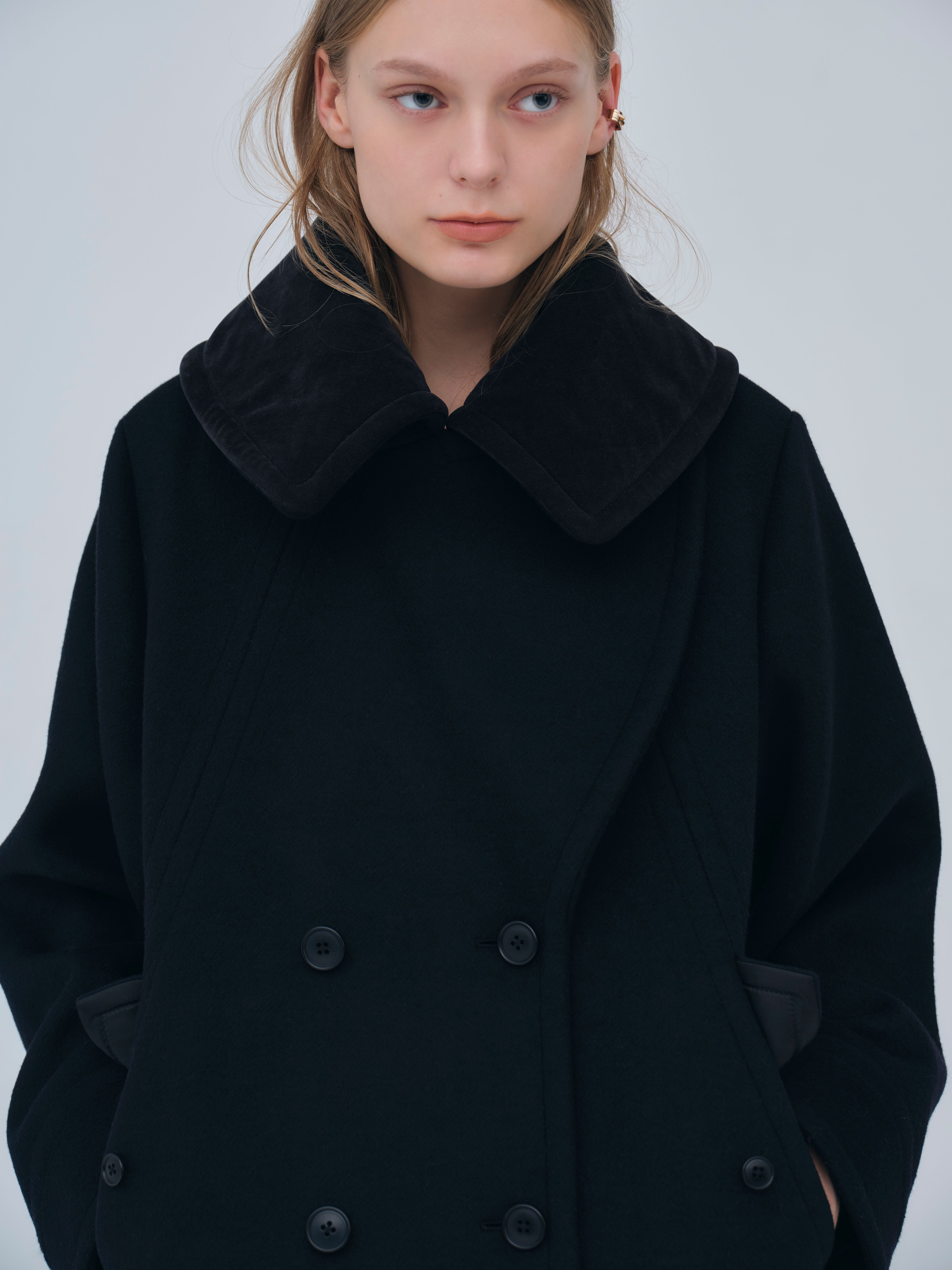 Signature Wide Lapel Mid Coat