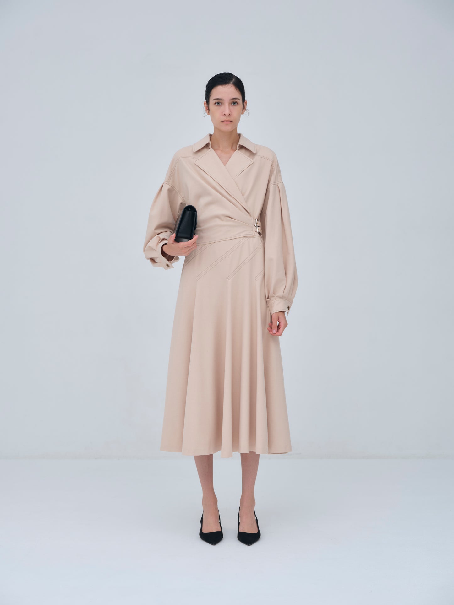 Asymmetric Side Buckle Dress