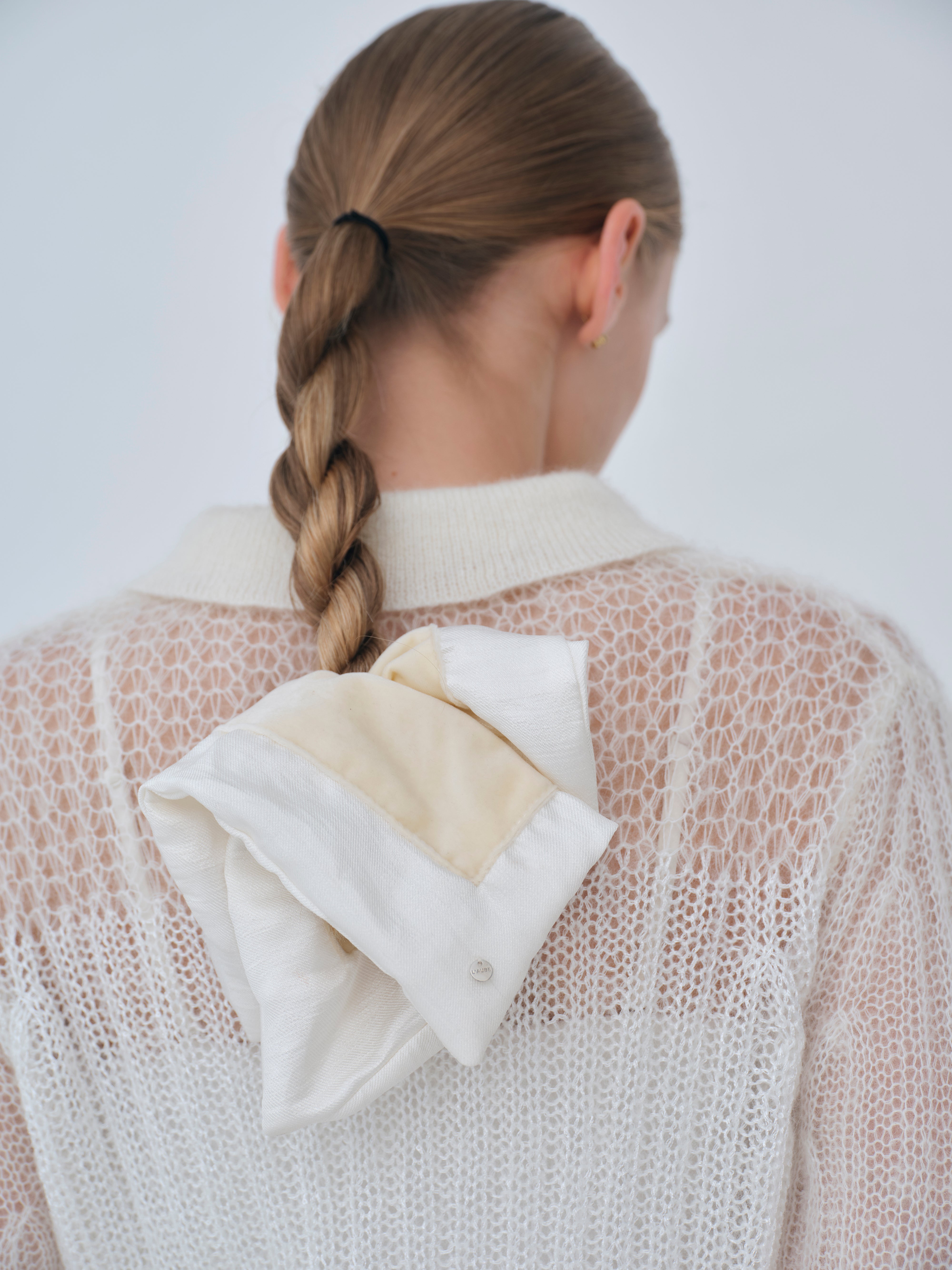 Sequin Sheer Polo Knit