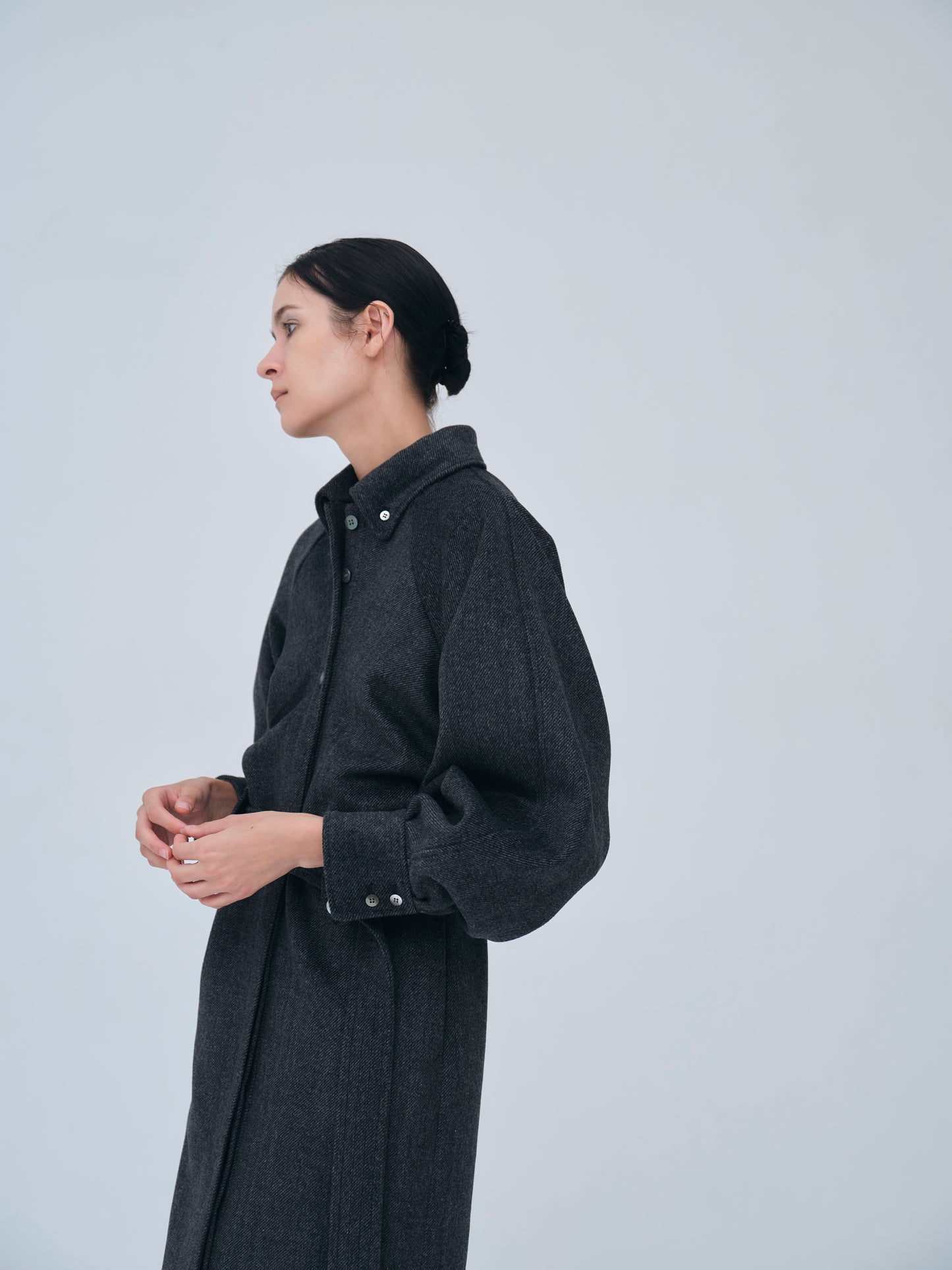 Belted Wool Shirt Dress