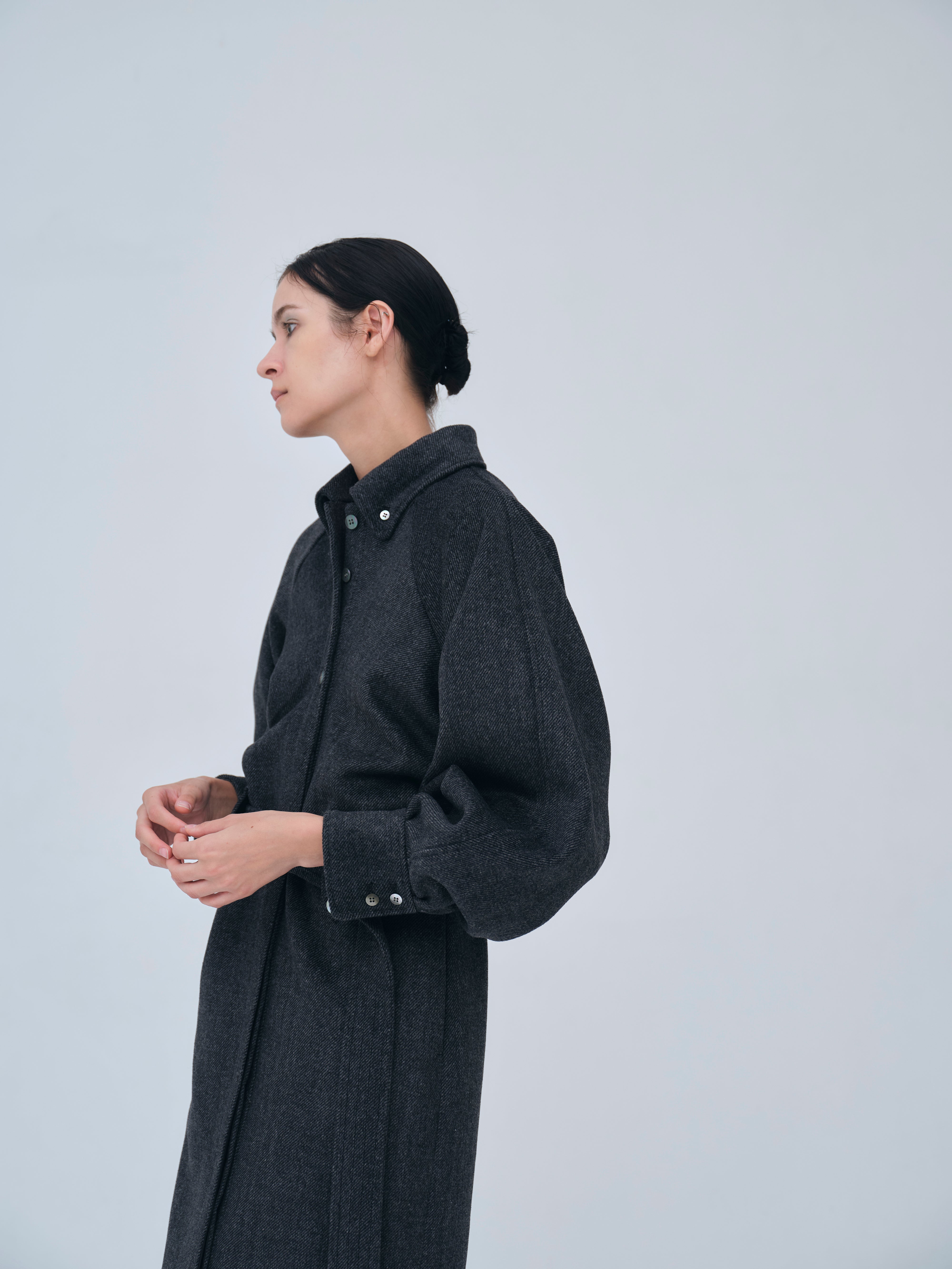 Belted Wool Shirt Dress