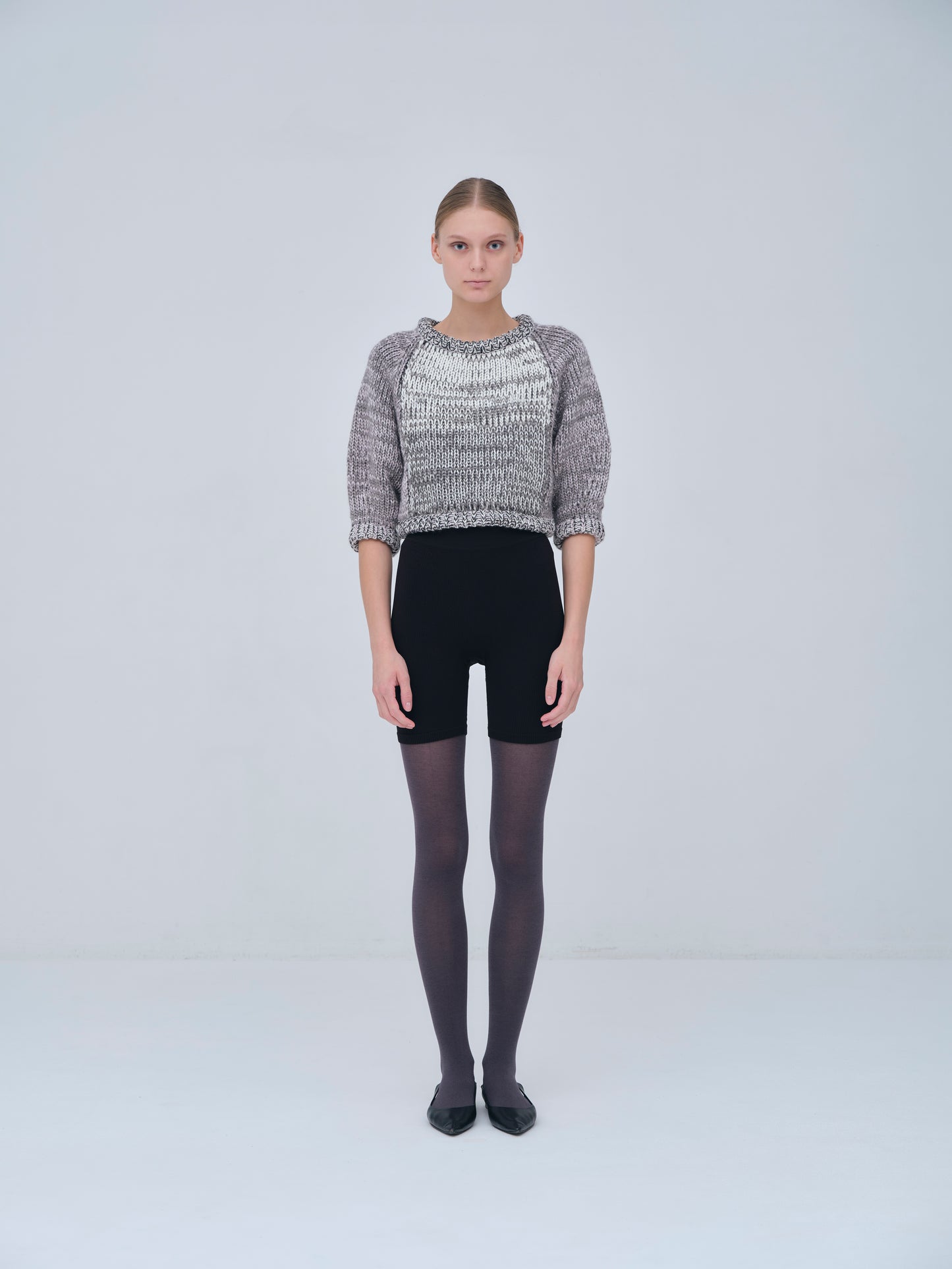 Compact Melange Knit Tops