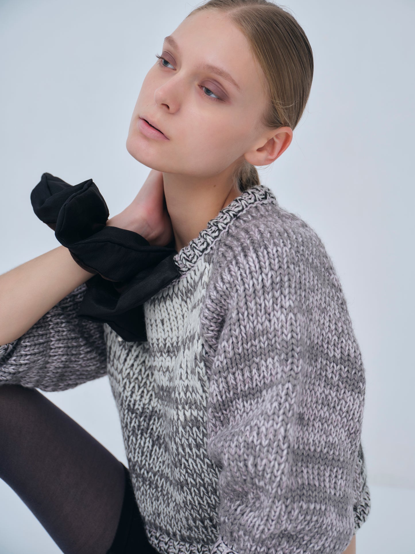 Compact Melange Knit Tops