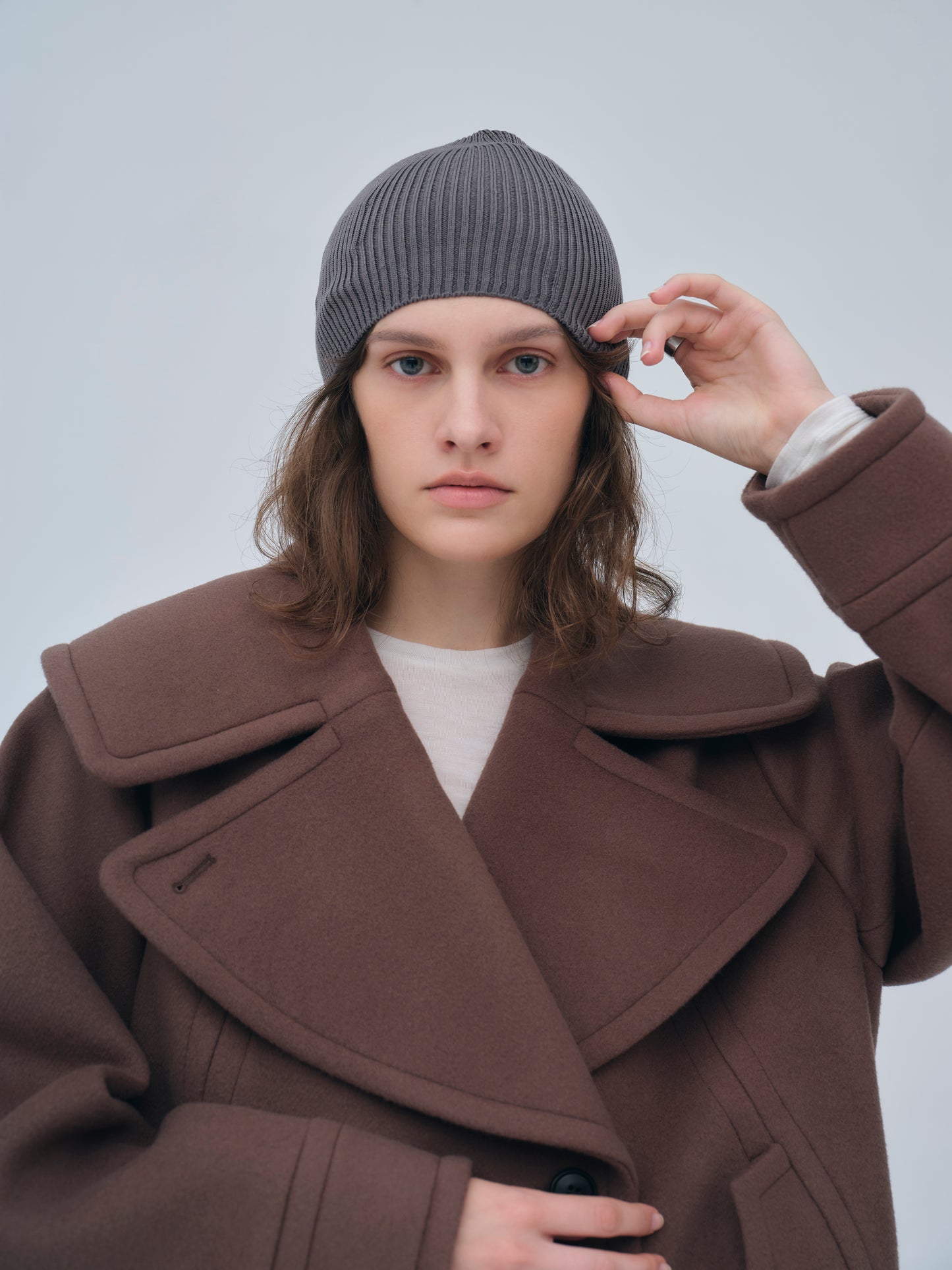 Signature Wide Lapel Mid Coat
