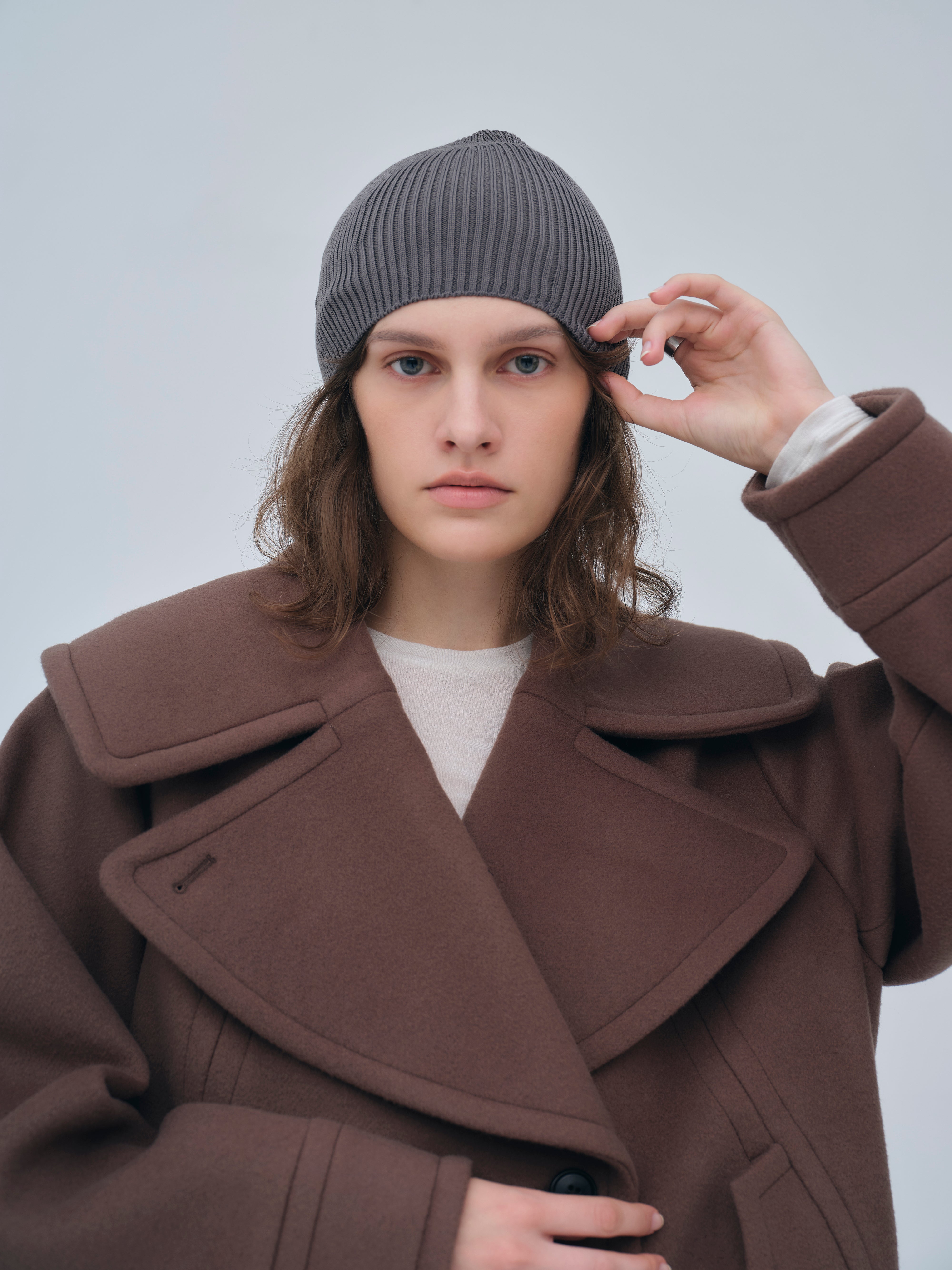 Signature Wide Lapel Mid Coat