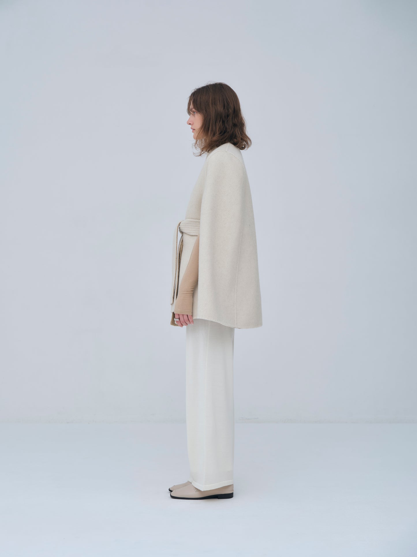 Structured Tuck Wide Pants