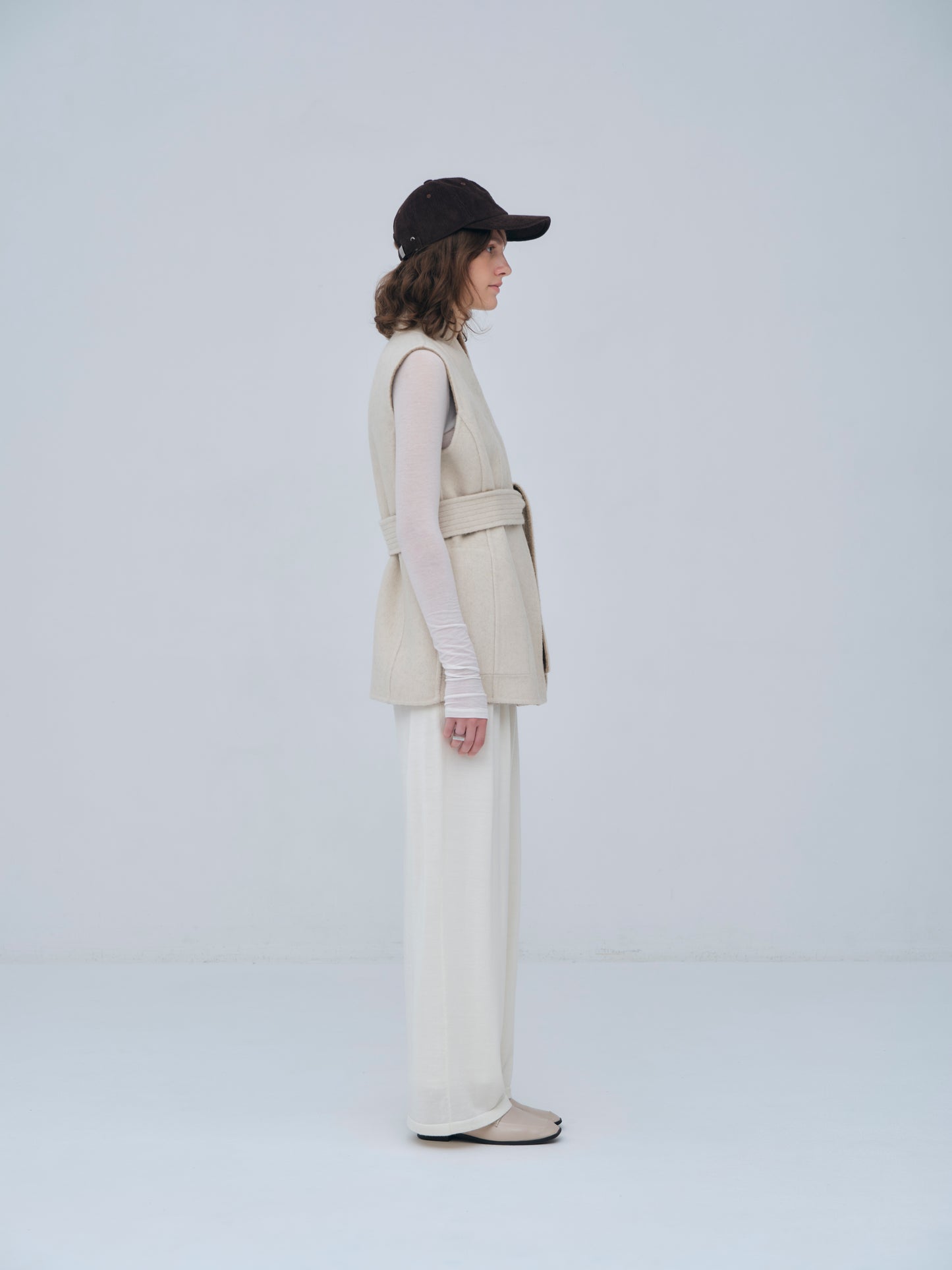 Structured Tuck Wide Pants