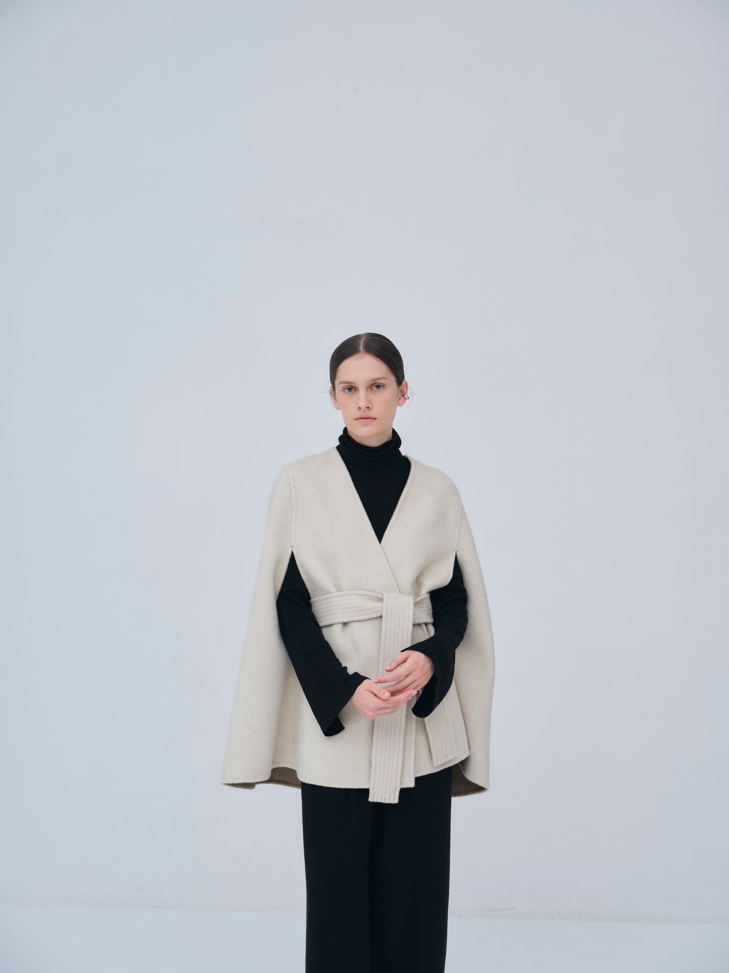 Structured Tuck Wide Pants