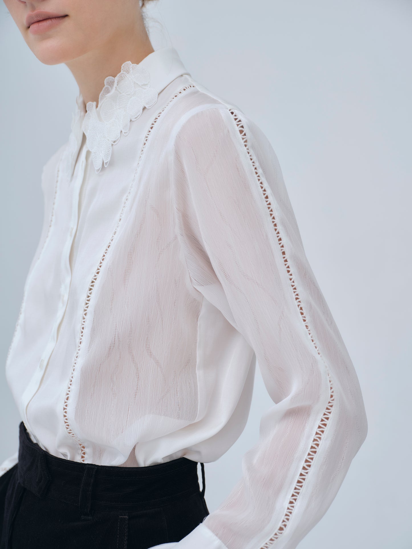 Orchid Embroidered Collar Shirt