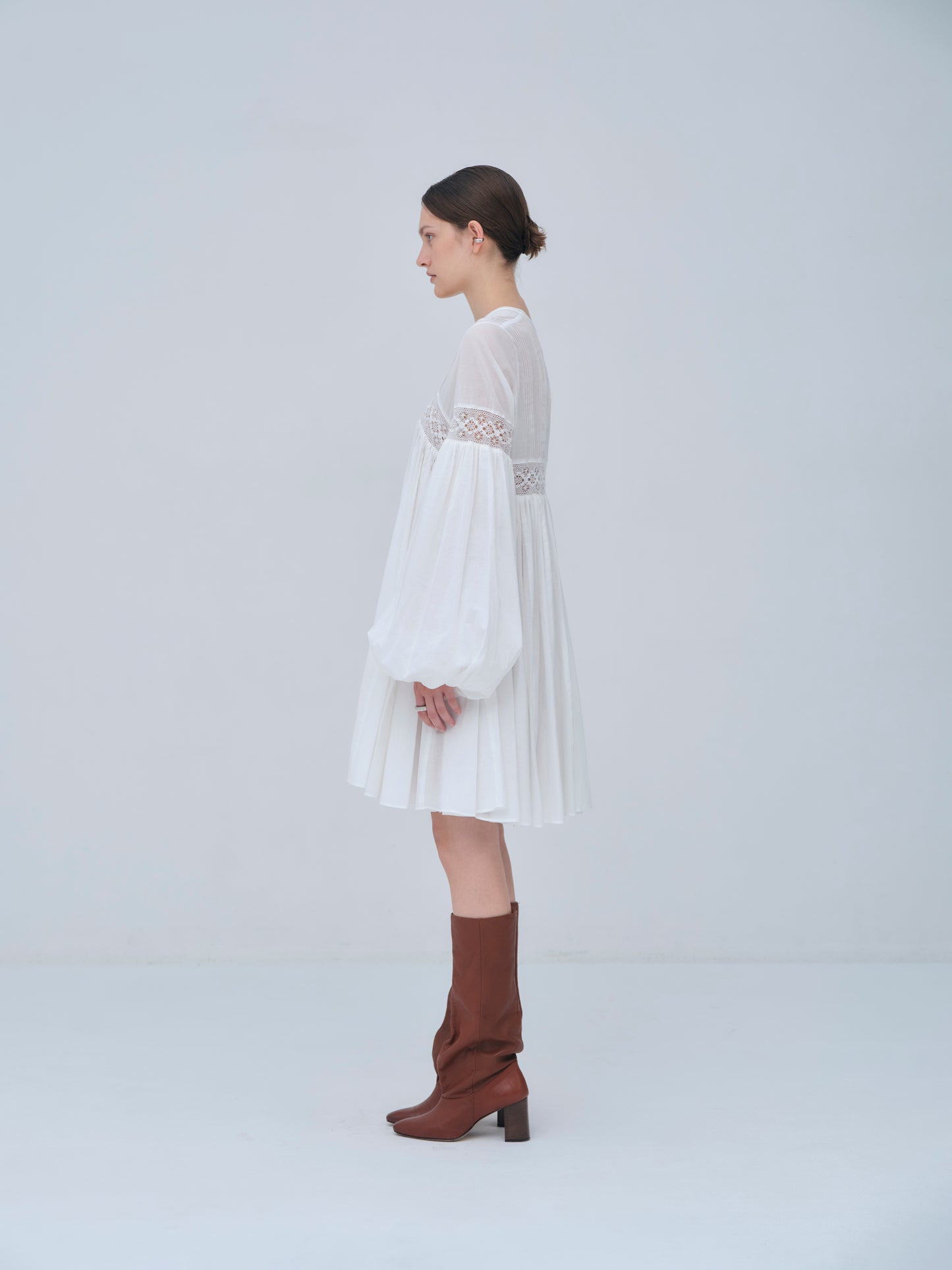 Yoke Lace Volume Dress