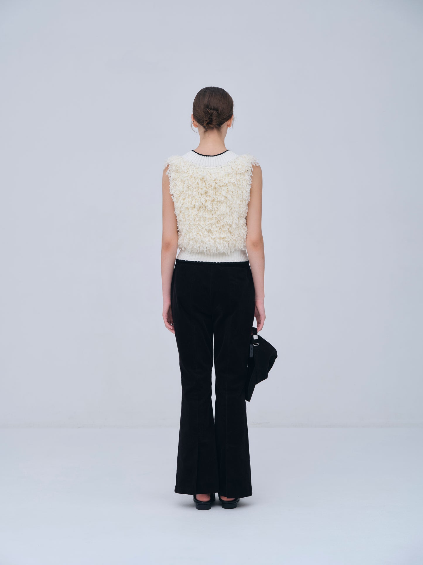 Back Vents Corduroy Flare Pants