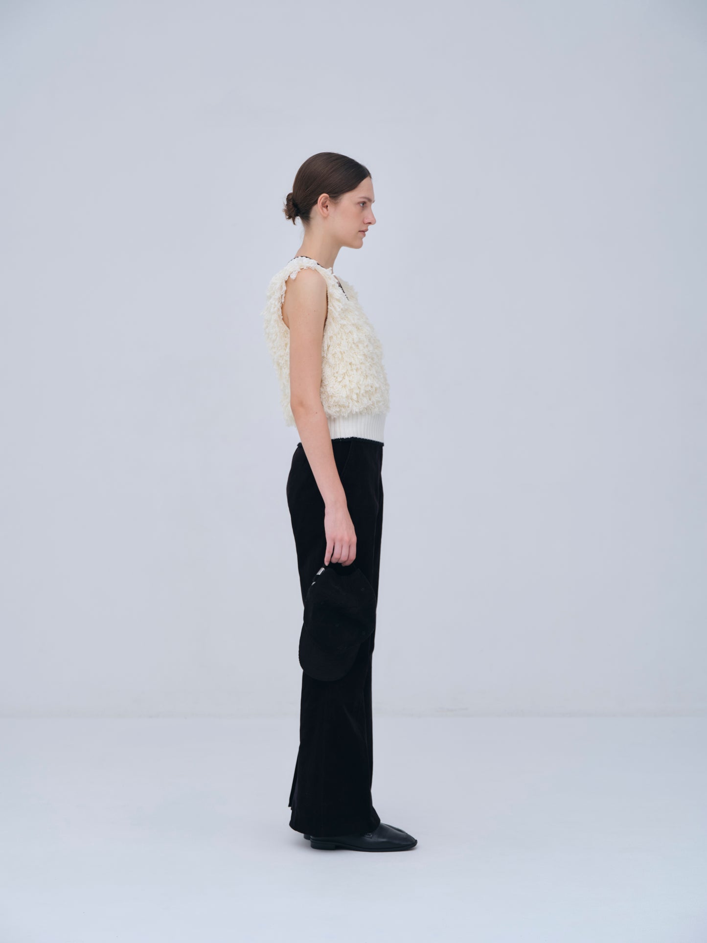Back Vents Corduroy Flare Pants
