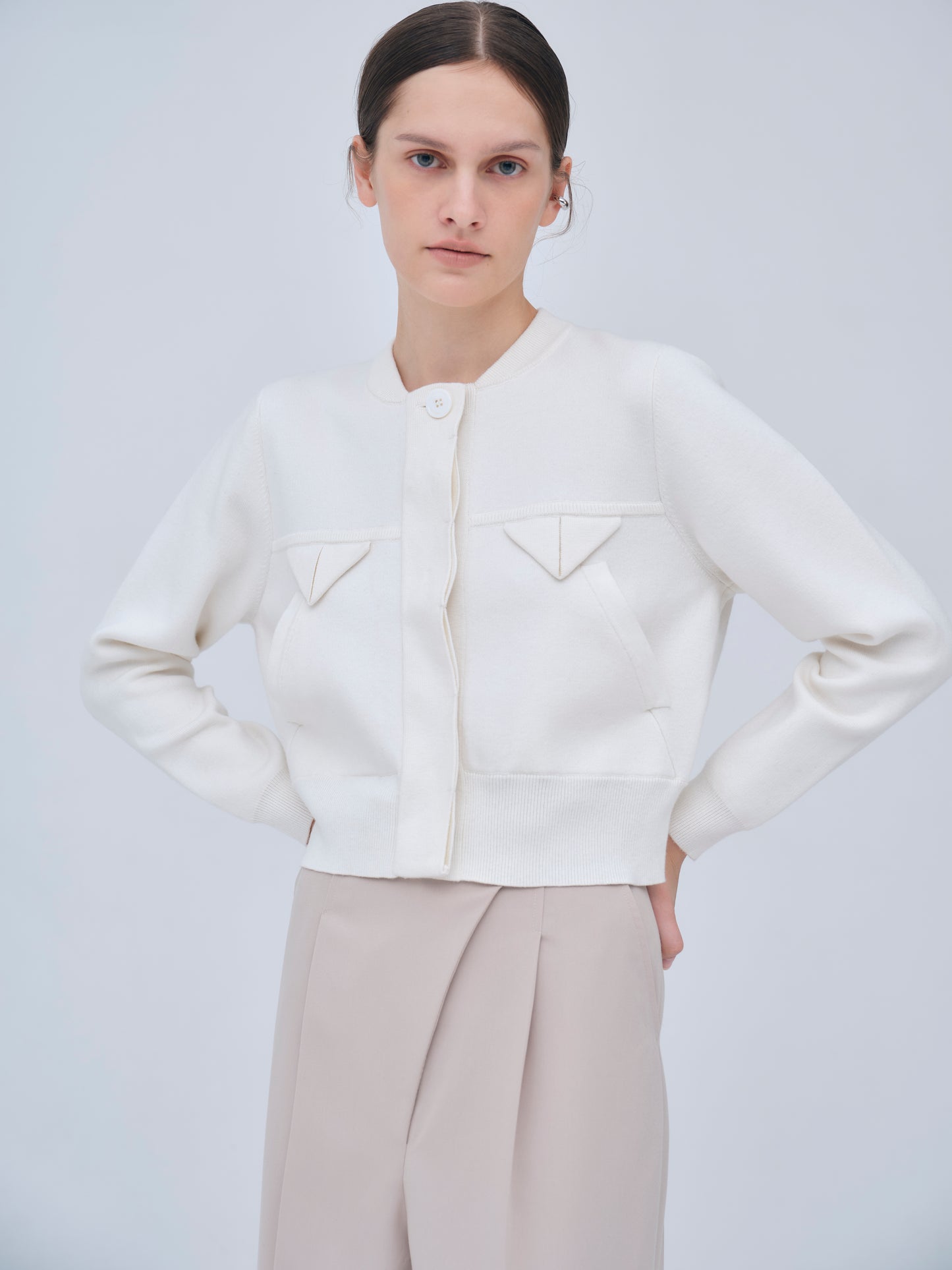 Compact Knit Cashmere Blouson