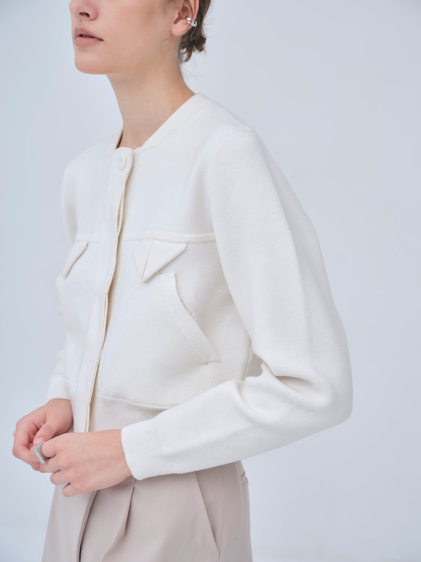 Compact Knit Cashmere Blouson