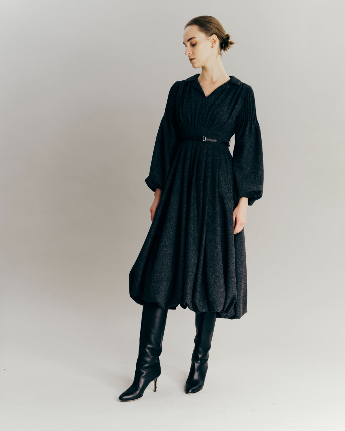 Belted Balloon Dress