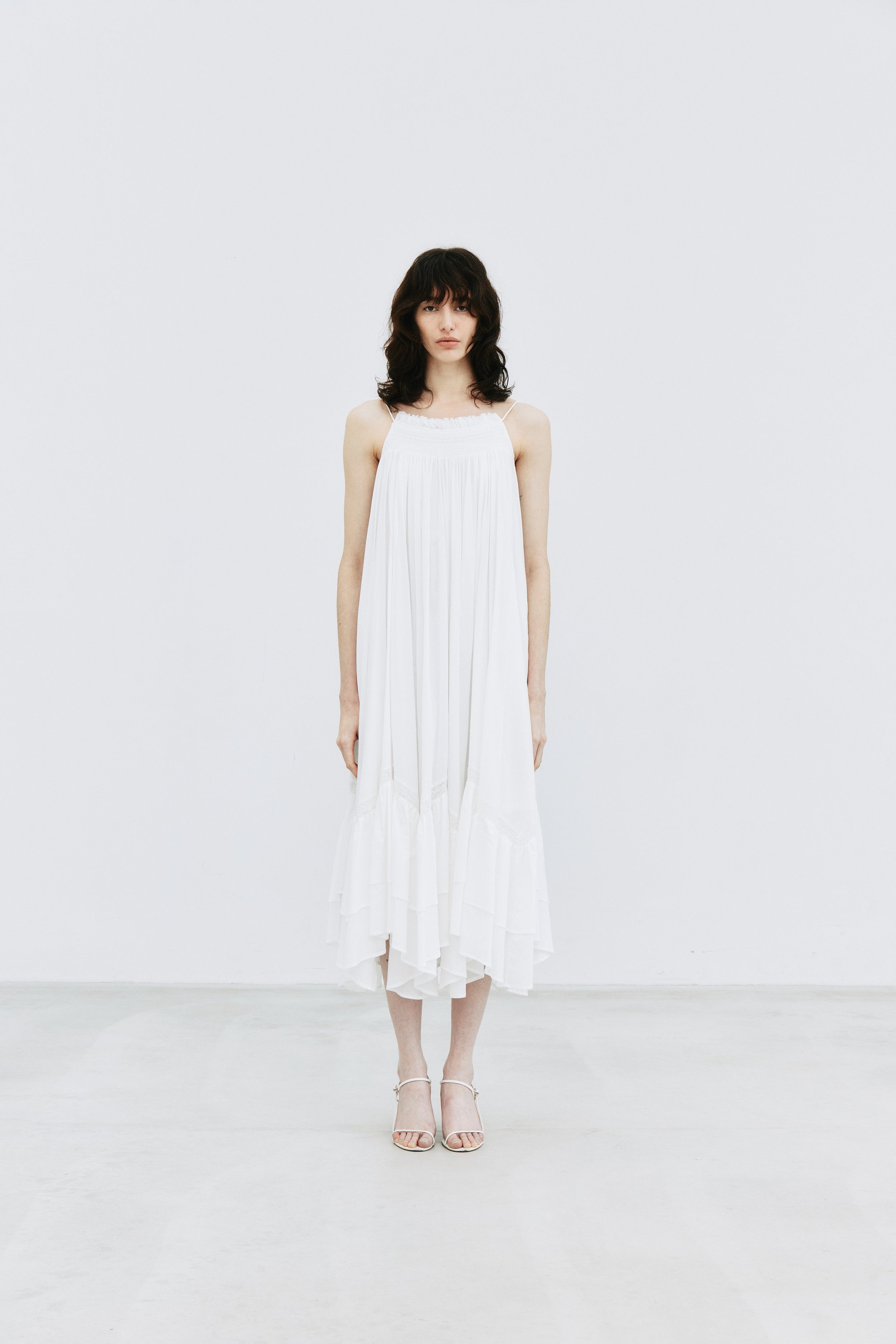 Smocking Lace Volume Dress