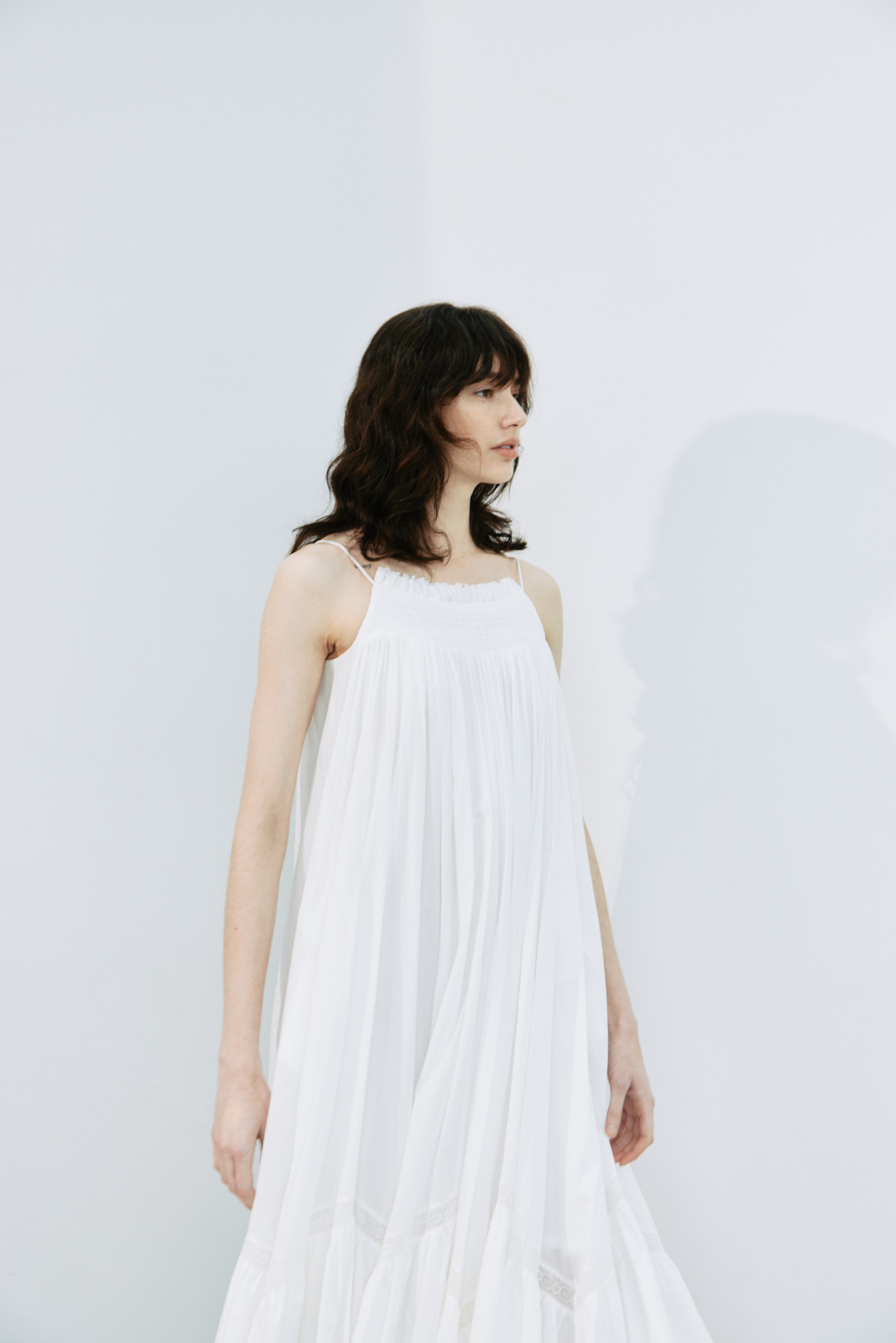 Smocking Lace Volume Dress