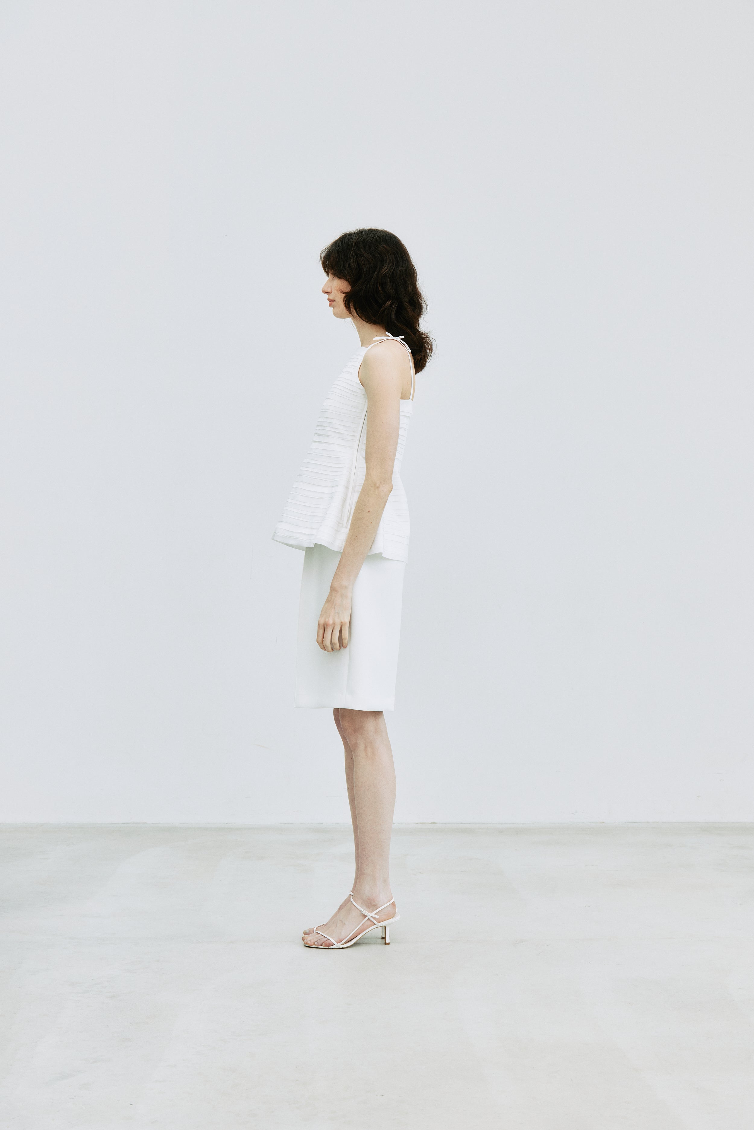 Layered Sculpt Peplum Top
