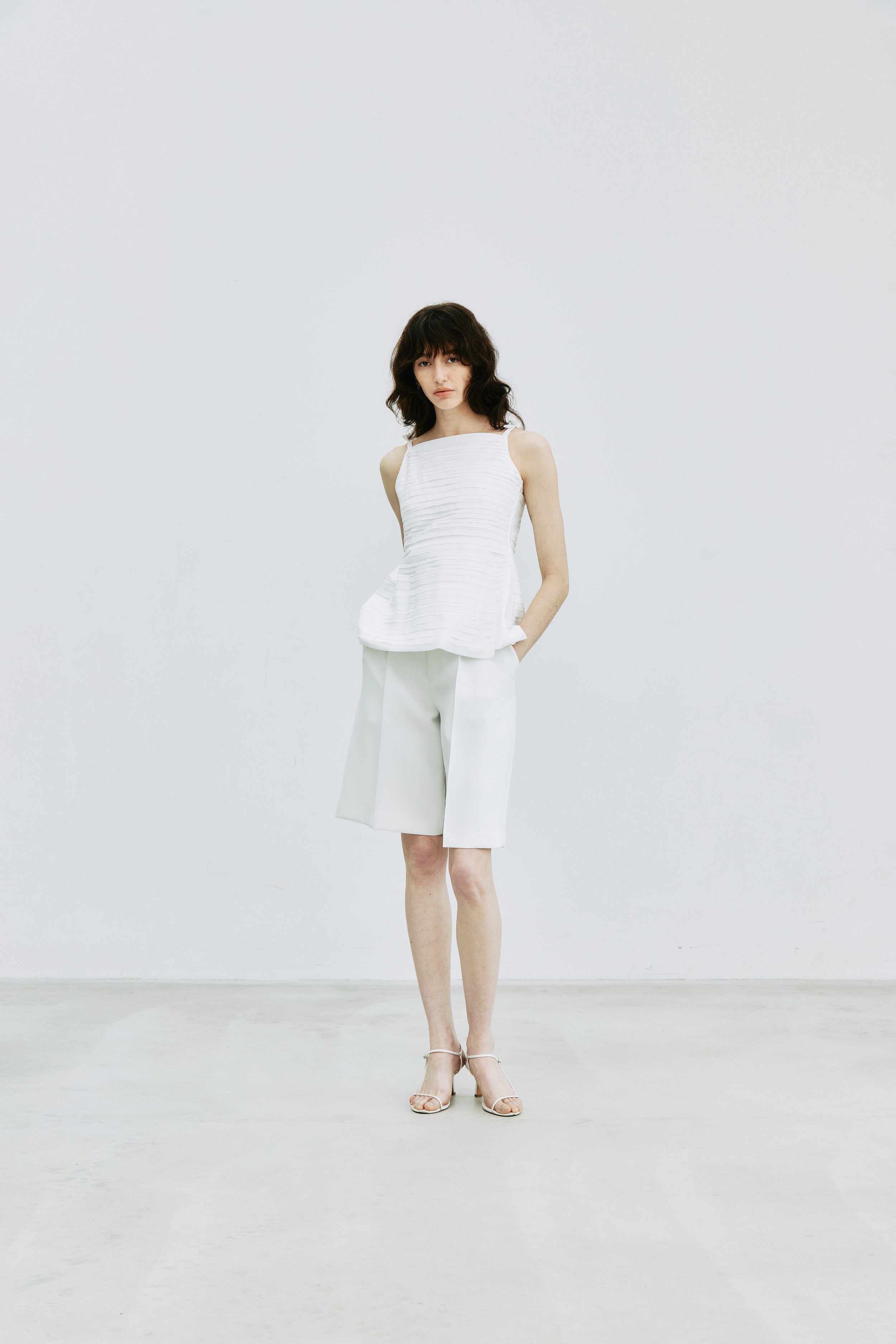 Layered Sculpt Peplum Top