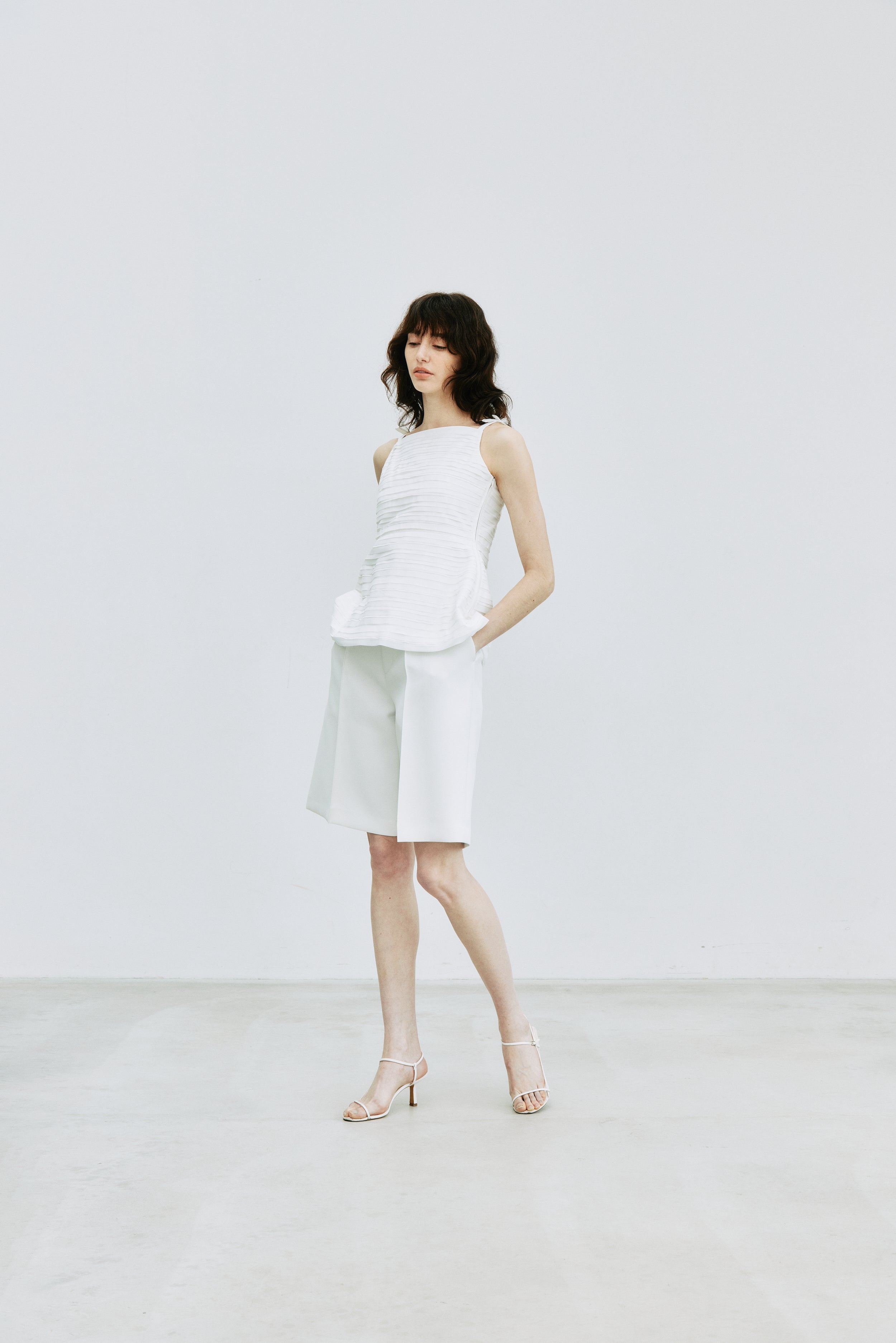 Layered Sculpt Peplum Top