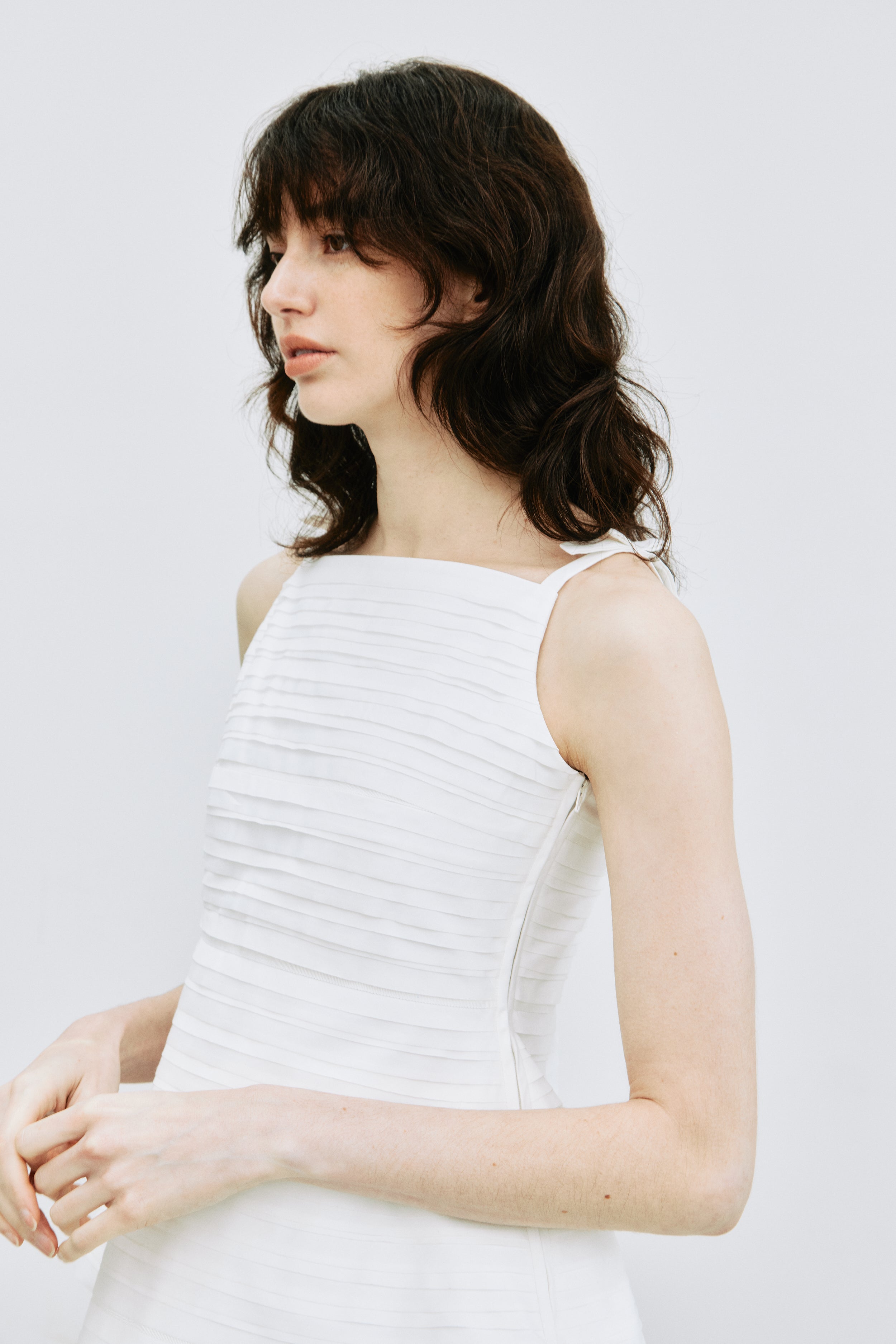 Layered Sculpt Peplum Top
