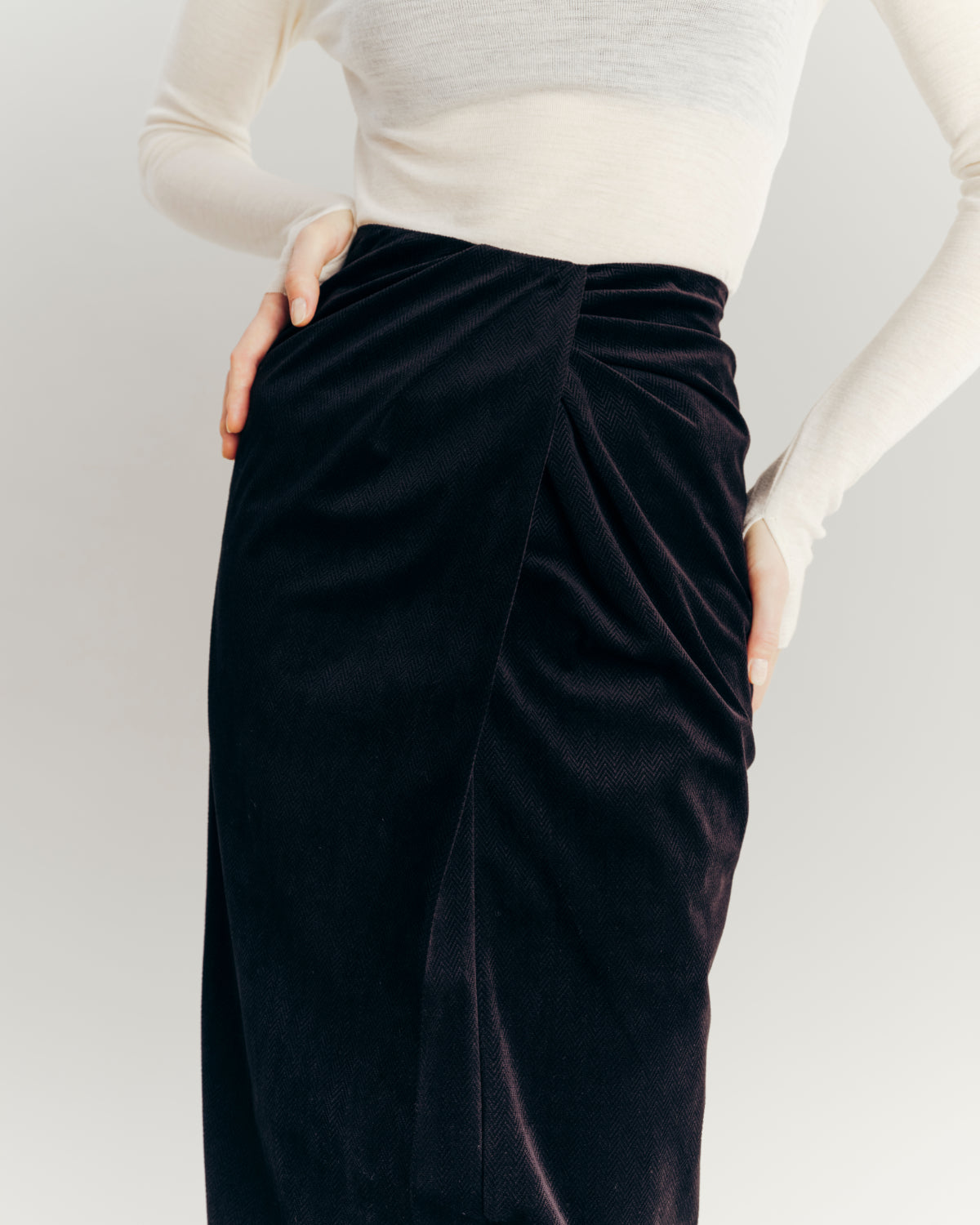 Velvet Pencil Skirt