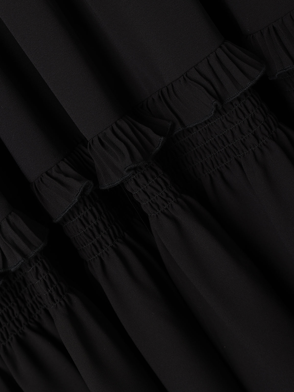 Pleats collar Chiffon Dress