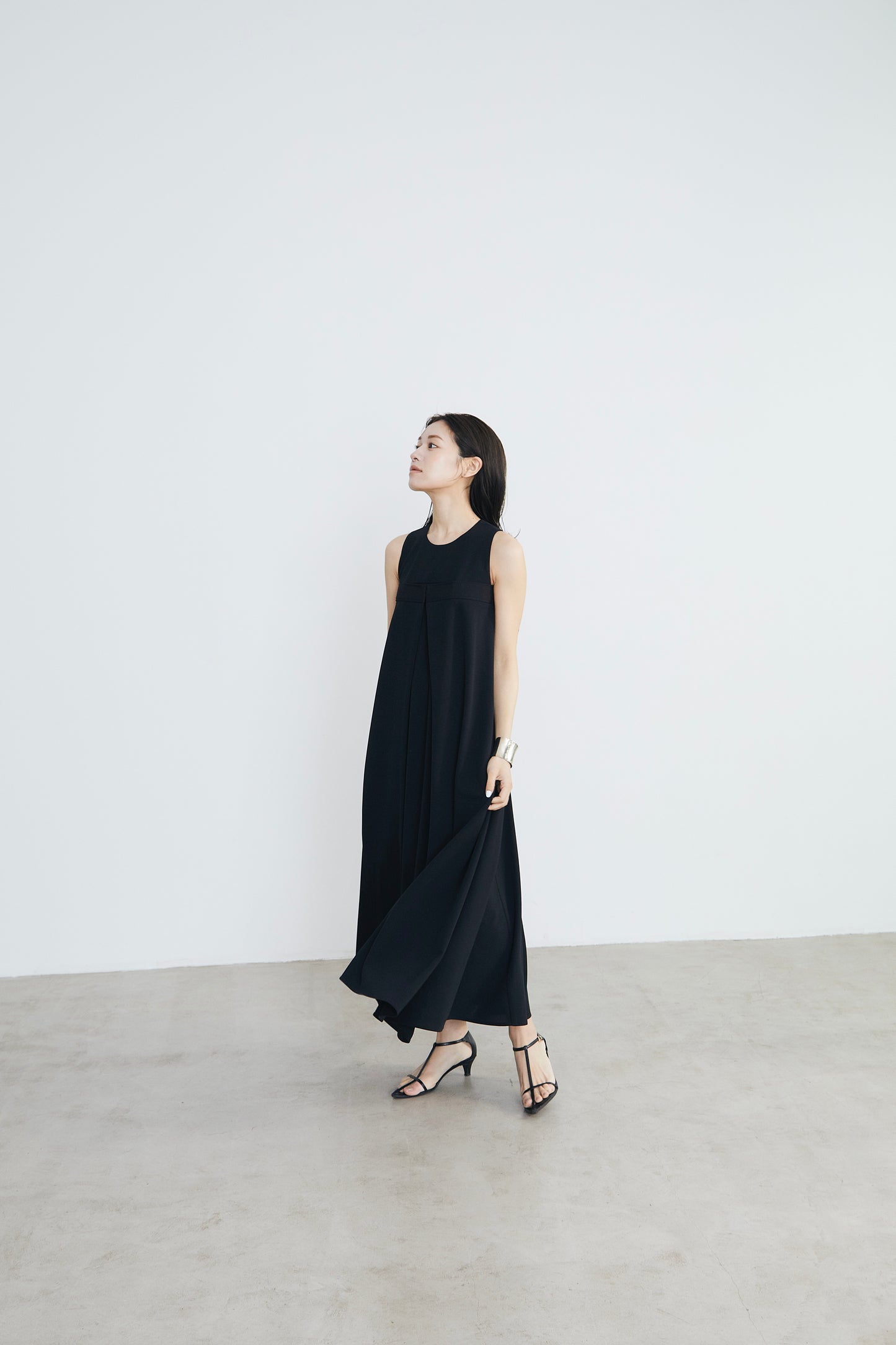 Front tuck flare Dress