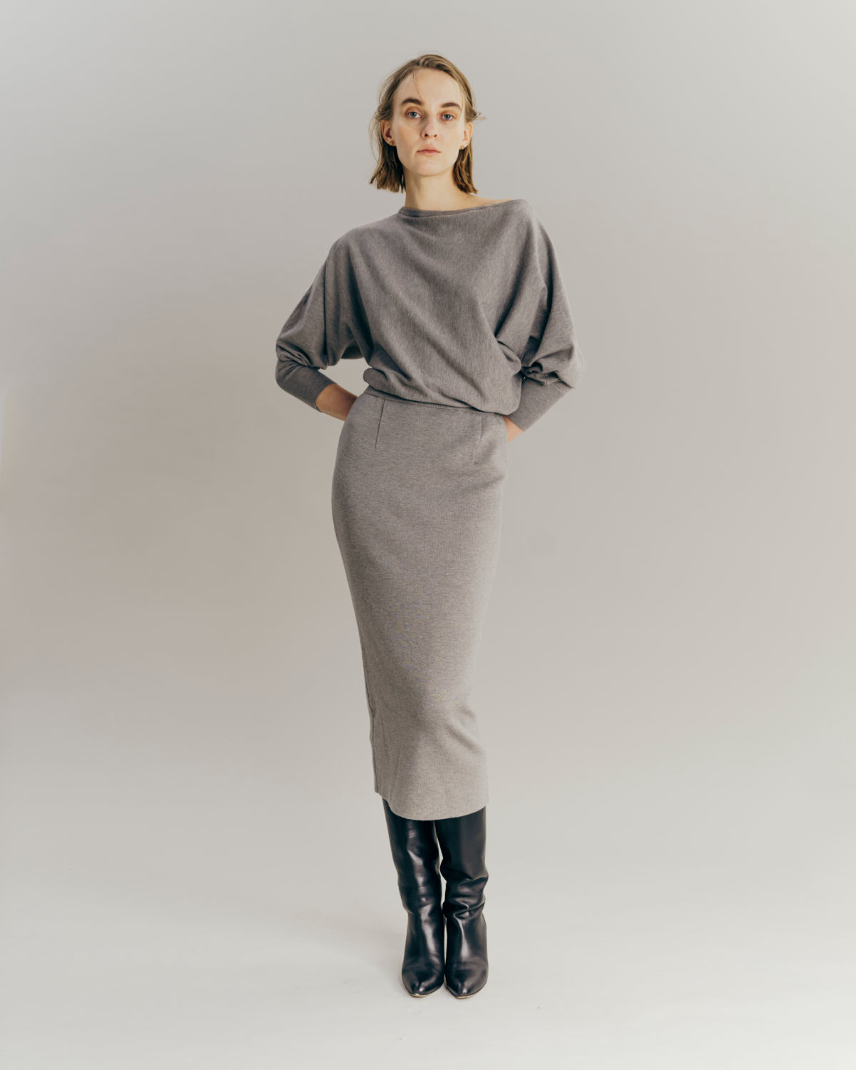 Dolman sleeve Knit dress