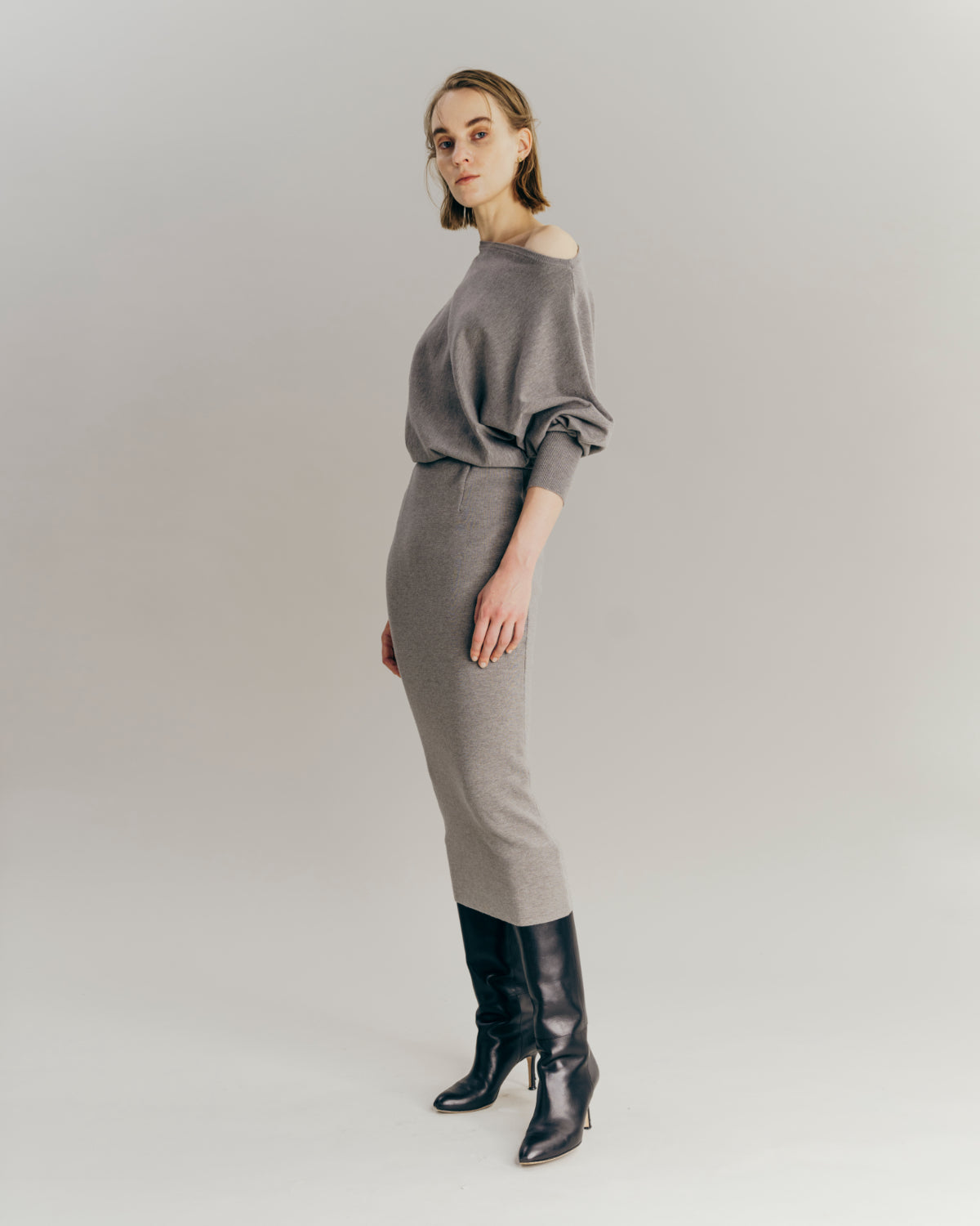 Dolman sleeve Knit dress
