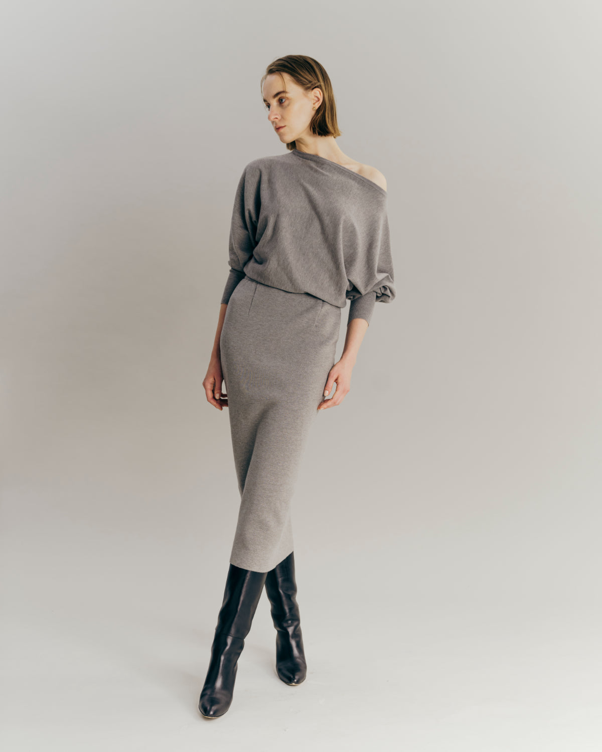 Dolman sleeve Knit dress